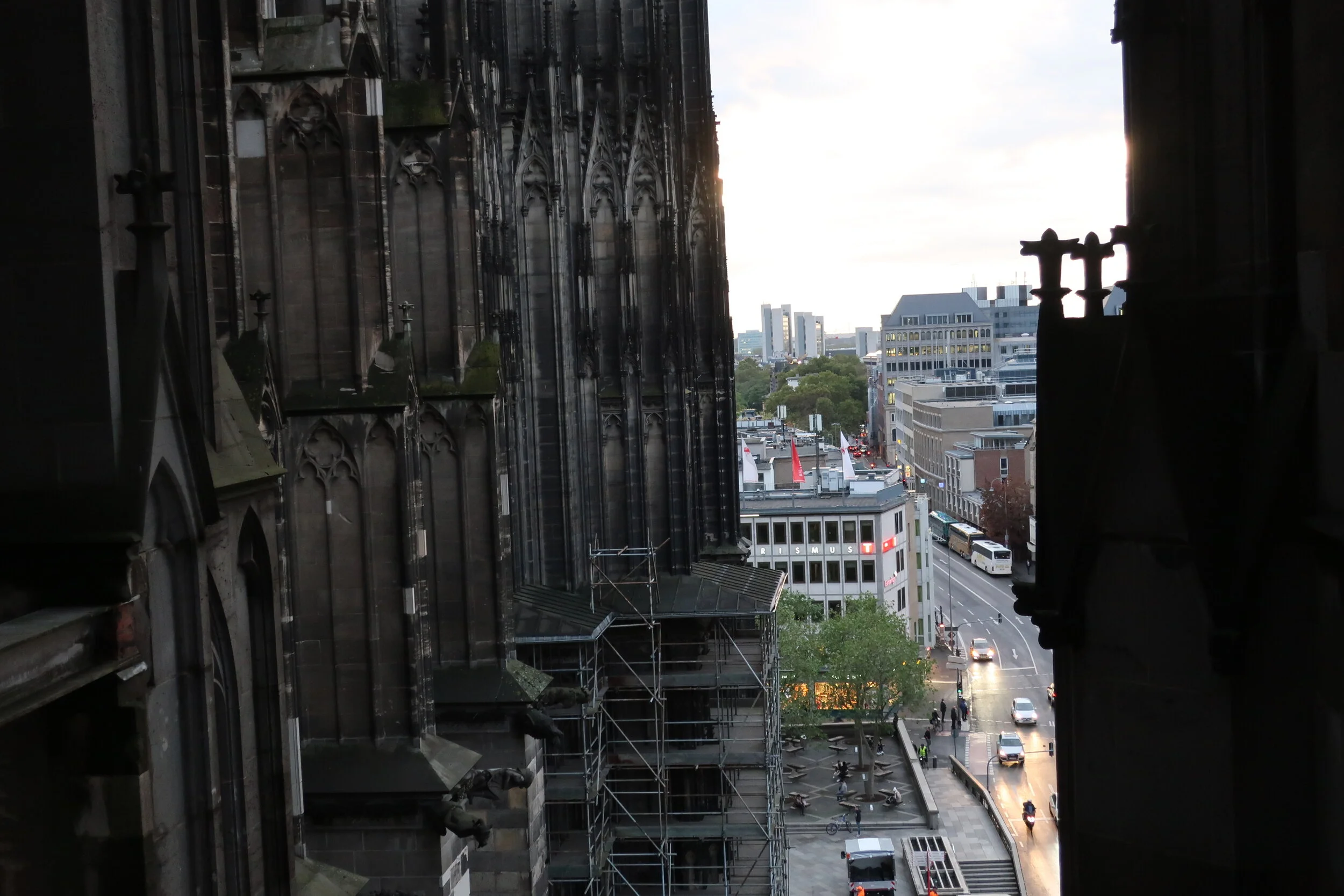  Cologne 2019--Cologne Cathedral insider's tour of the high reaches of the Cathedral--View west 