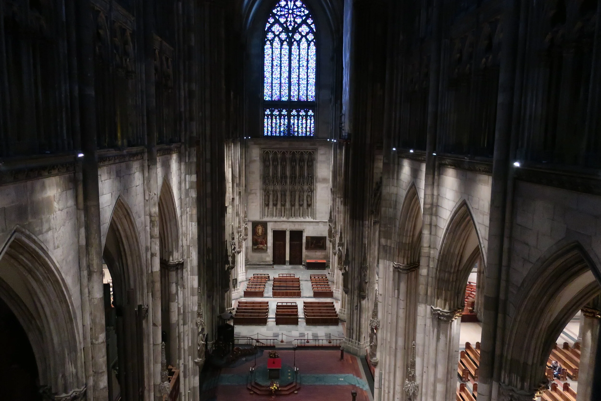  Cologne 2019--Cologne Cathedral insider's tour of the high reaches of the Cathedral--The Transcept with the new Richter window 