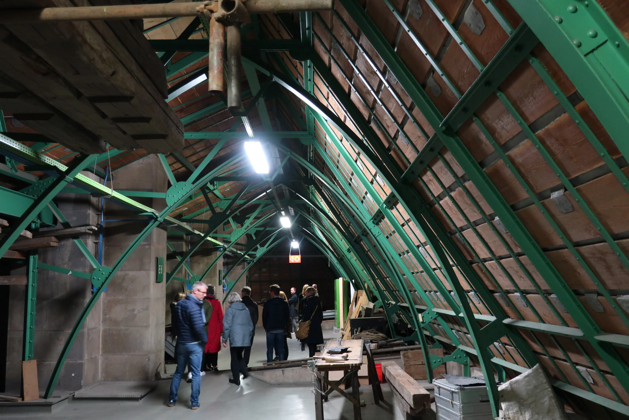  Cologne 2019--Cologne Cathedral insider's tour of the high reaches of the Cathedral--Inside the side chapel roof 