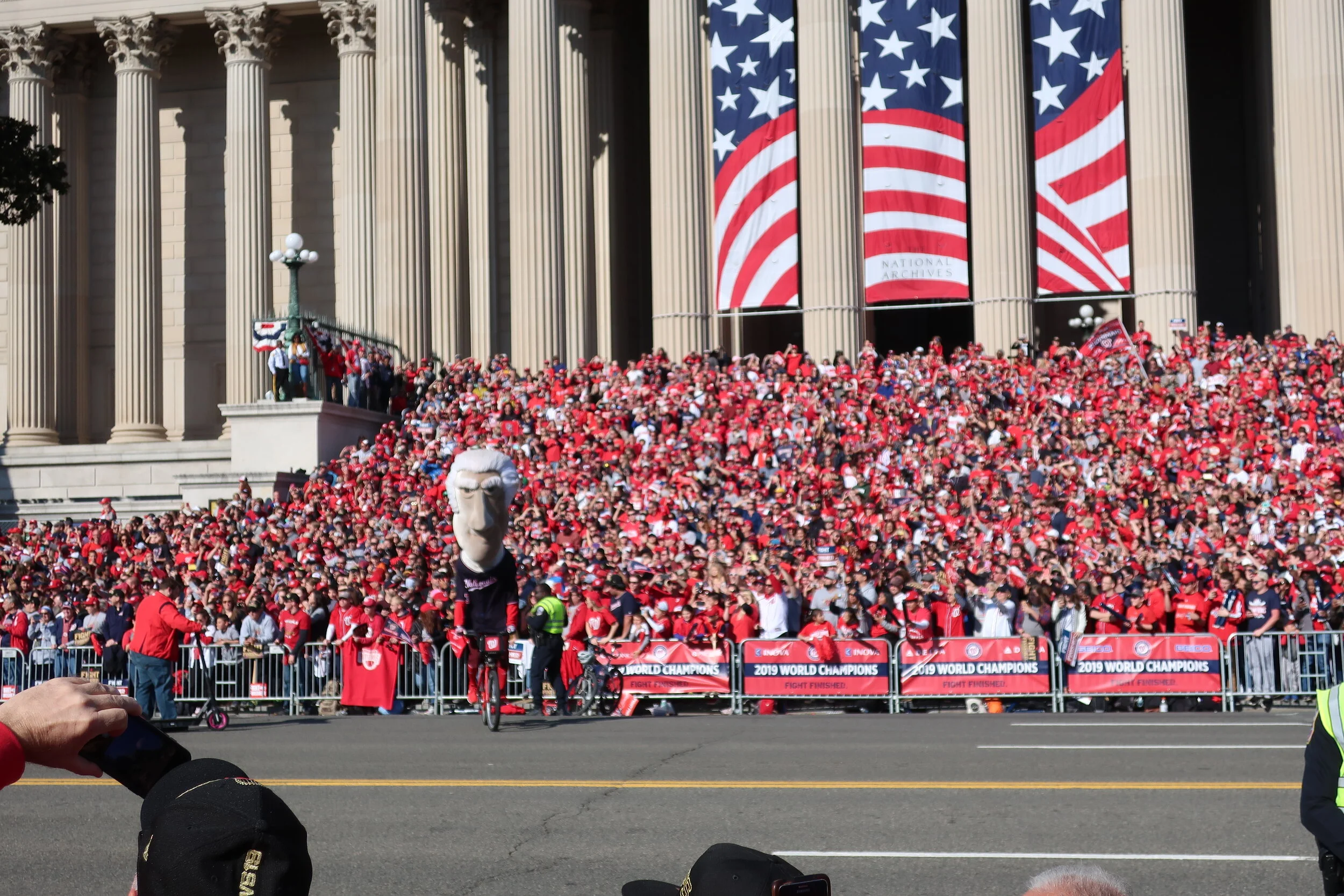  DC 2019--Nats Parade--George on a bike 