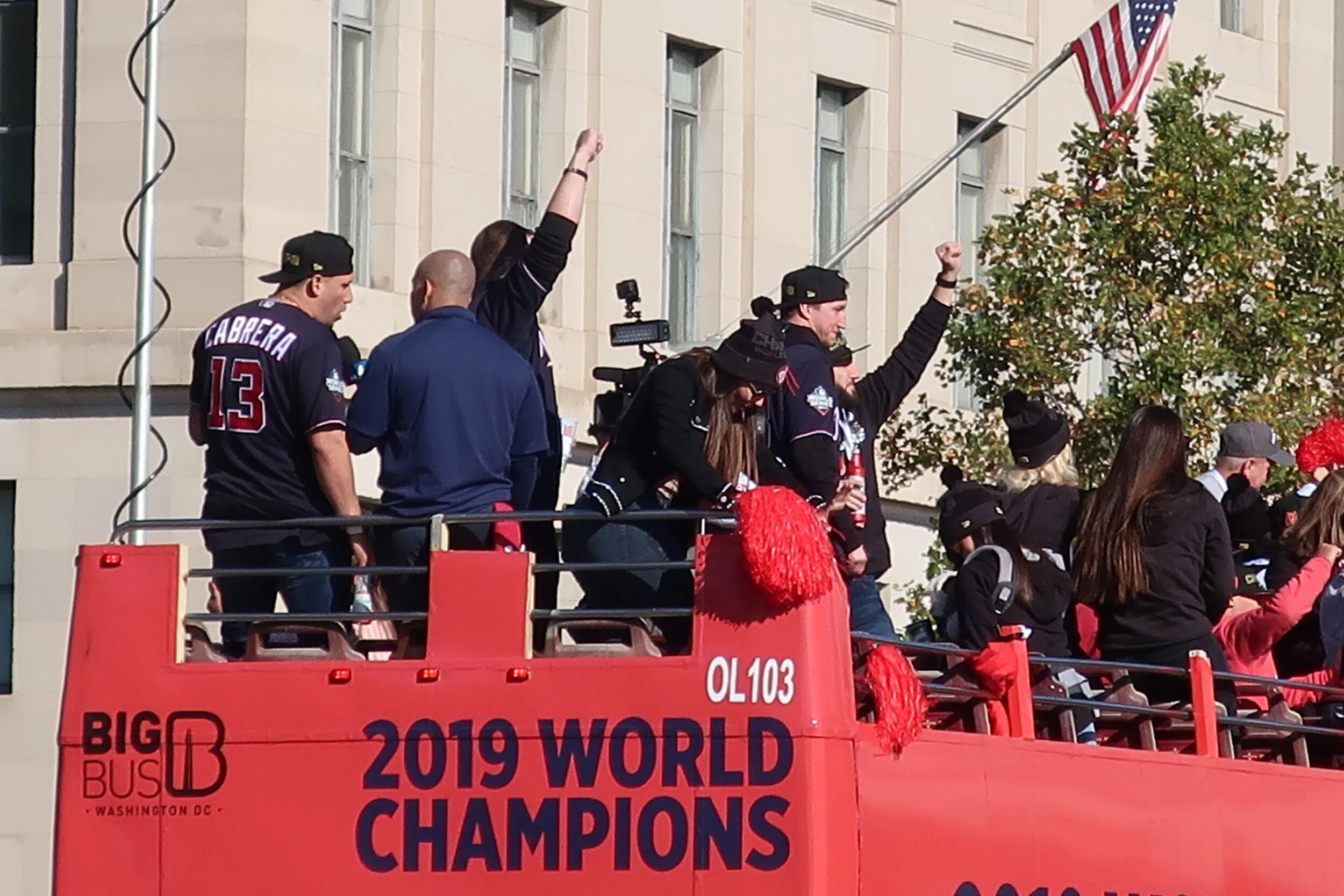  DC 2019--Nats Parade--Astrubal Cabrera and Aaron Barrett 