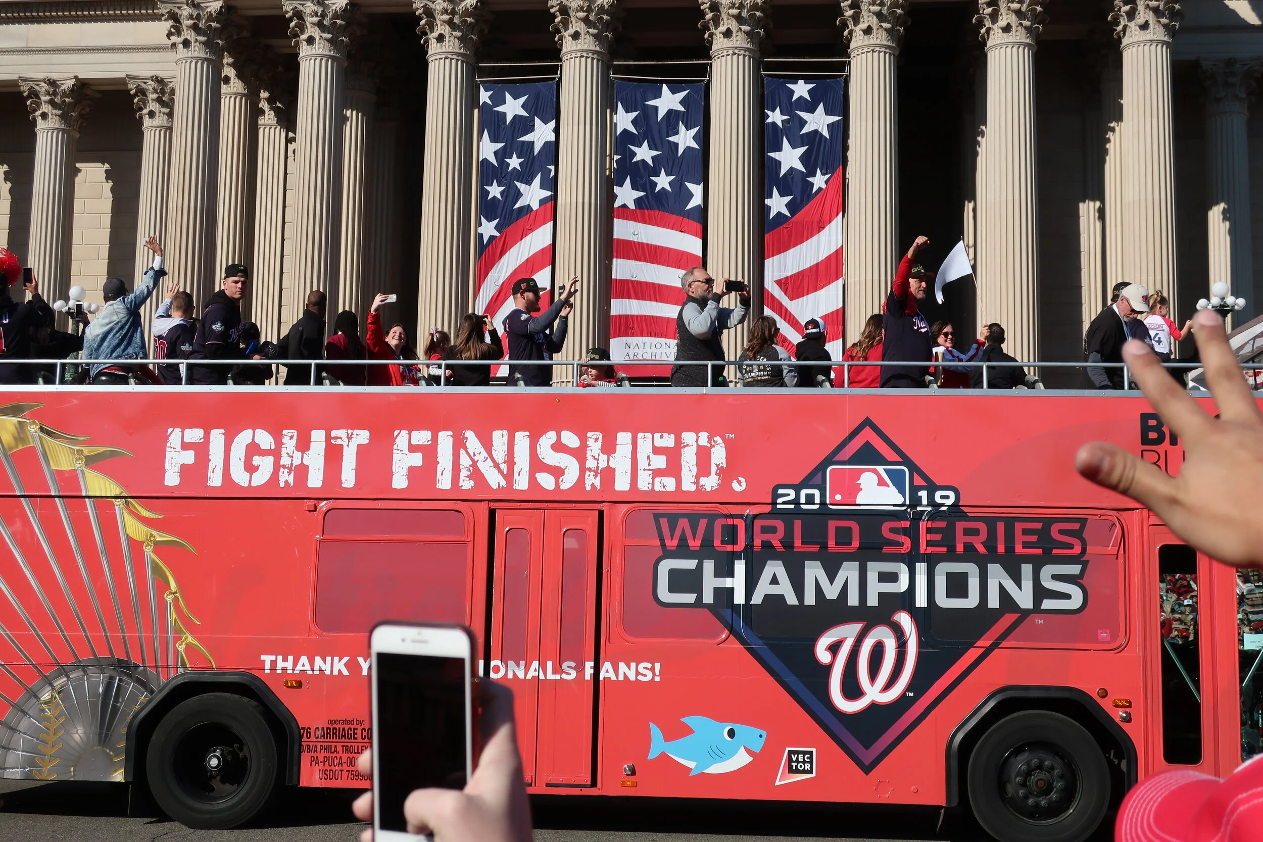  DC 2019--Nats Parade--Austin Voth and Stephen Strasburg 