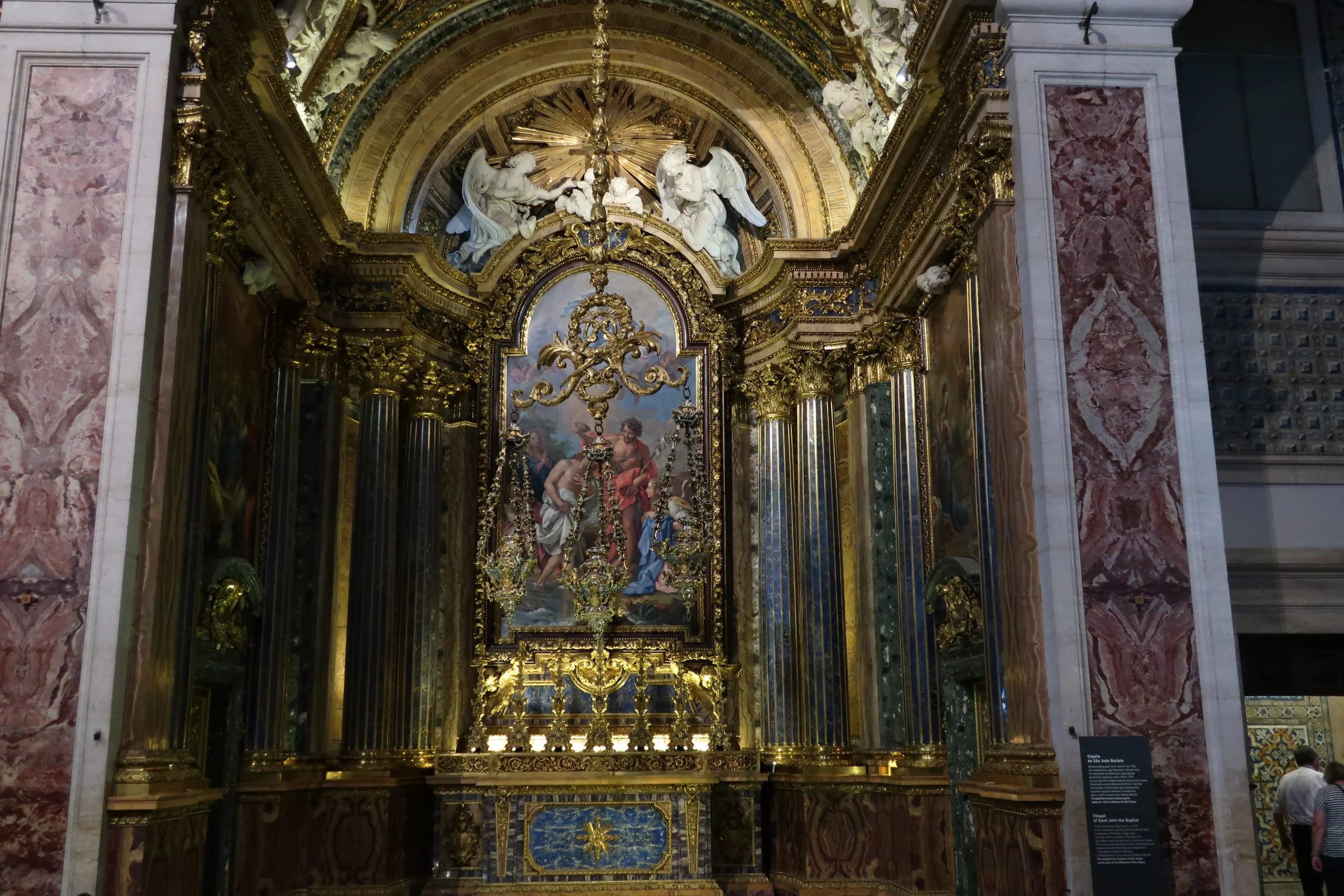  Lisbon 2019--Sao Roque church--Side chapel (Very Baroque) 