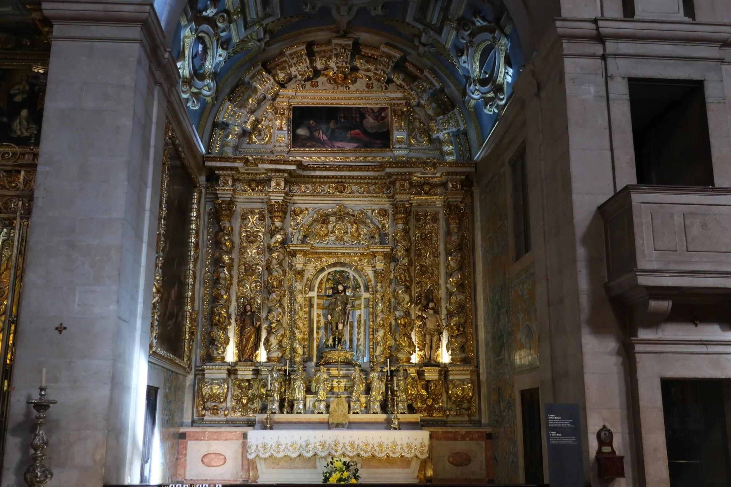  Lisbon 2019--Sao Roque church--Side chapel (Very Baroque) 