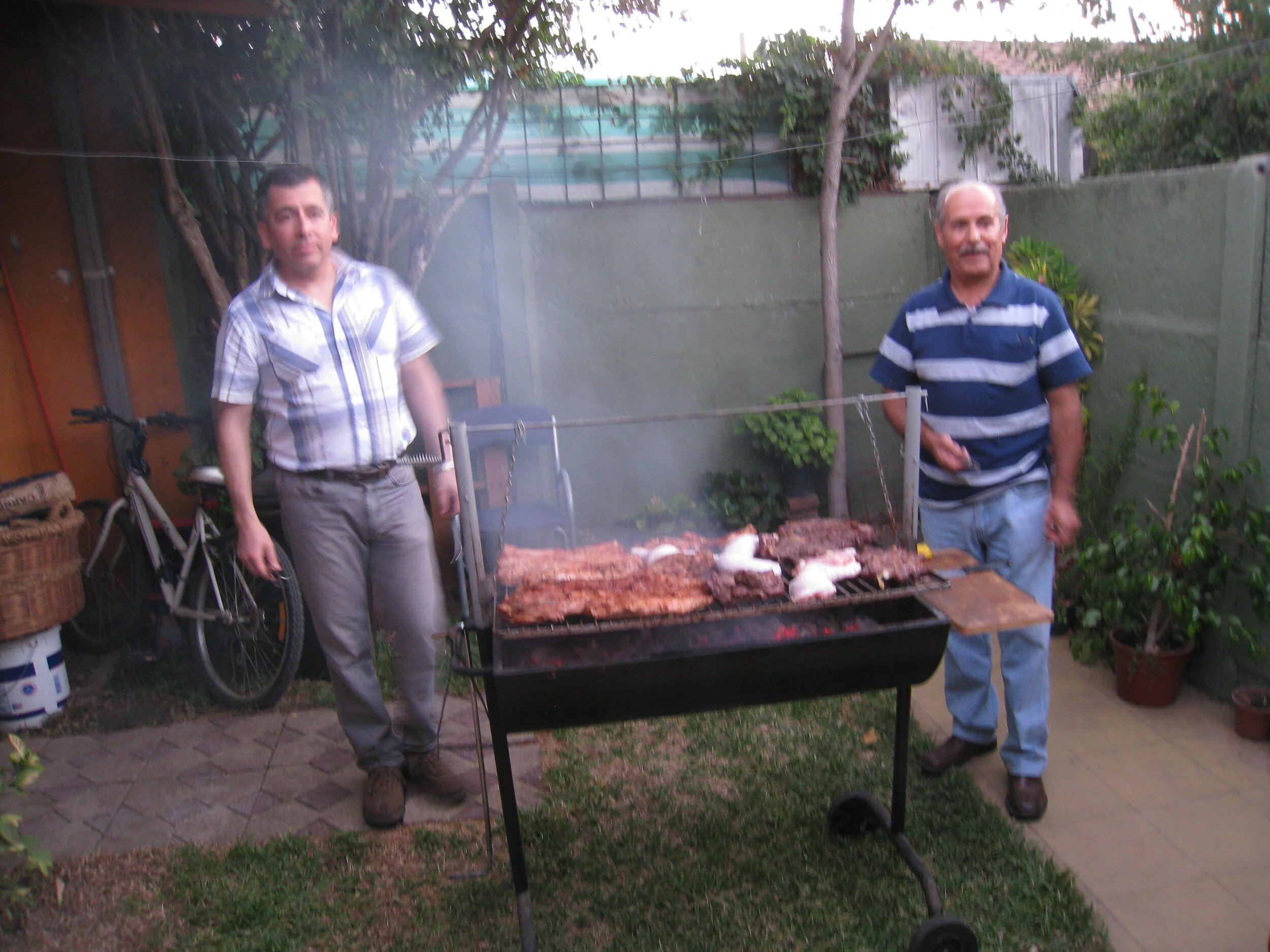  Curico--Aguirre house-Ricardo and Nelson at the asado 