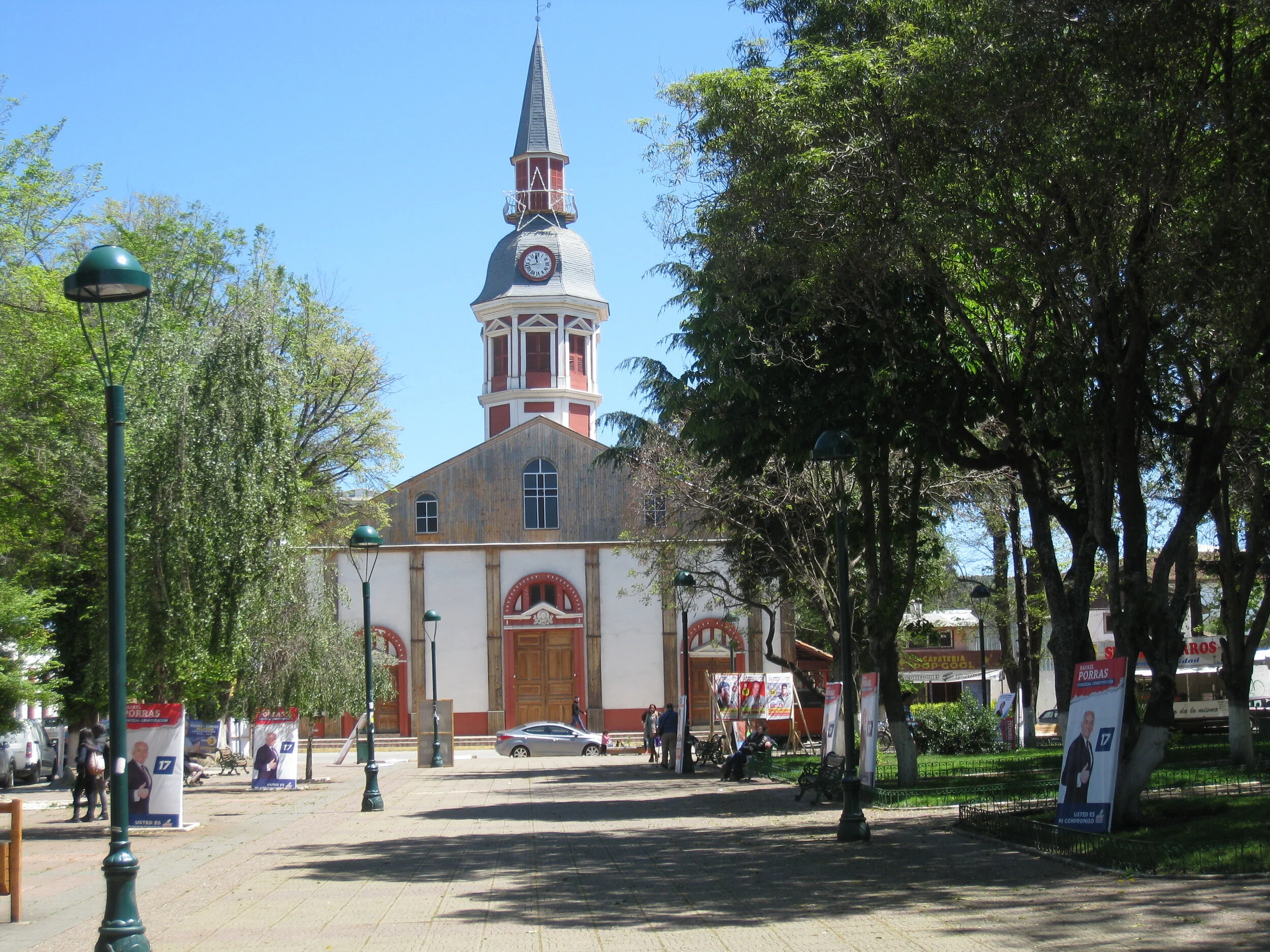  Chile--Constitution Main Plaza--Church 