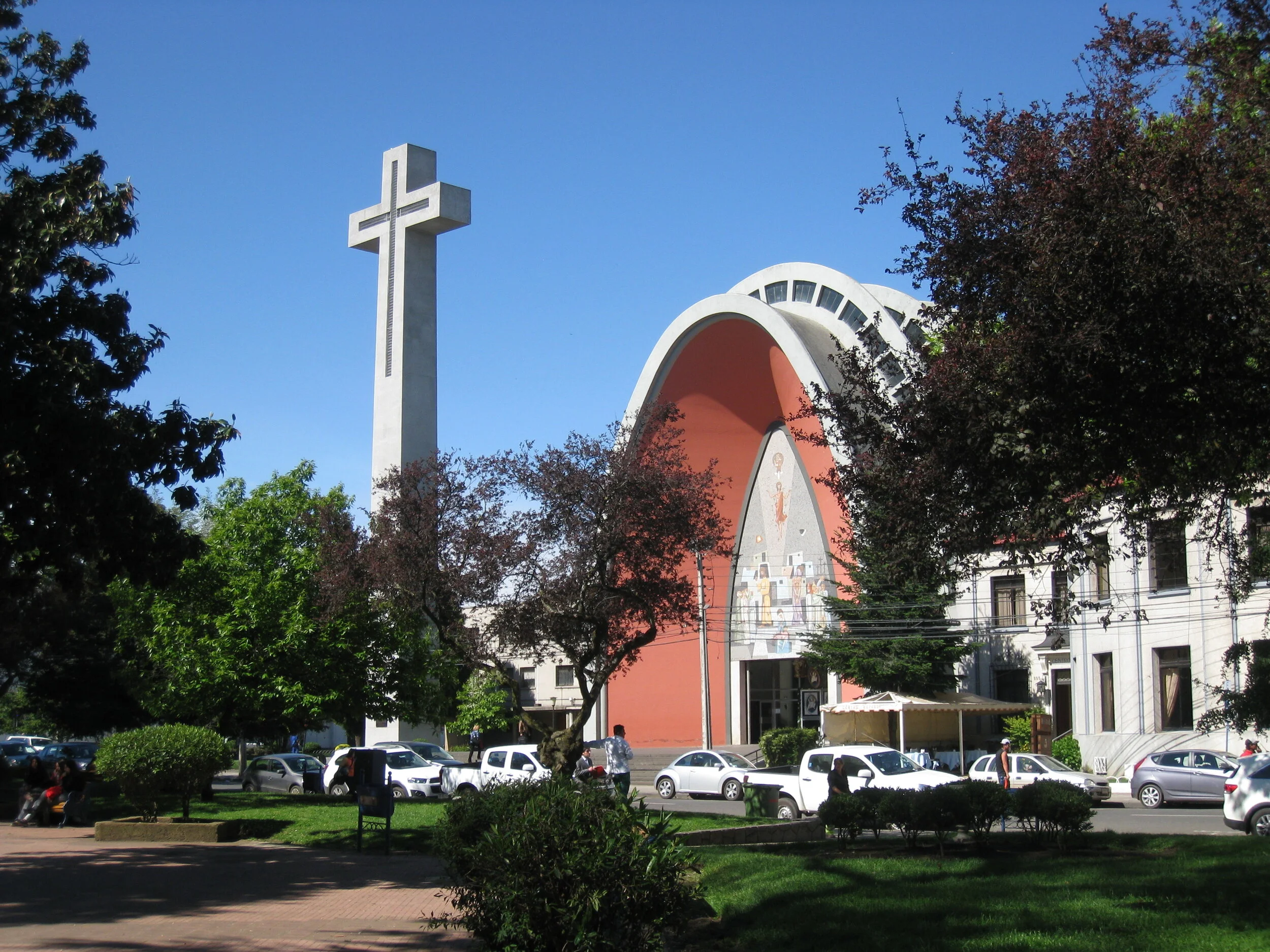  Chile--Chillan Main Plaza--Church 