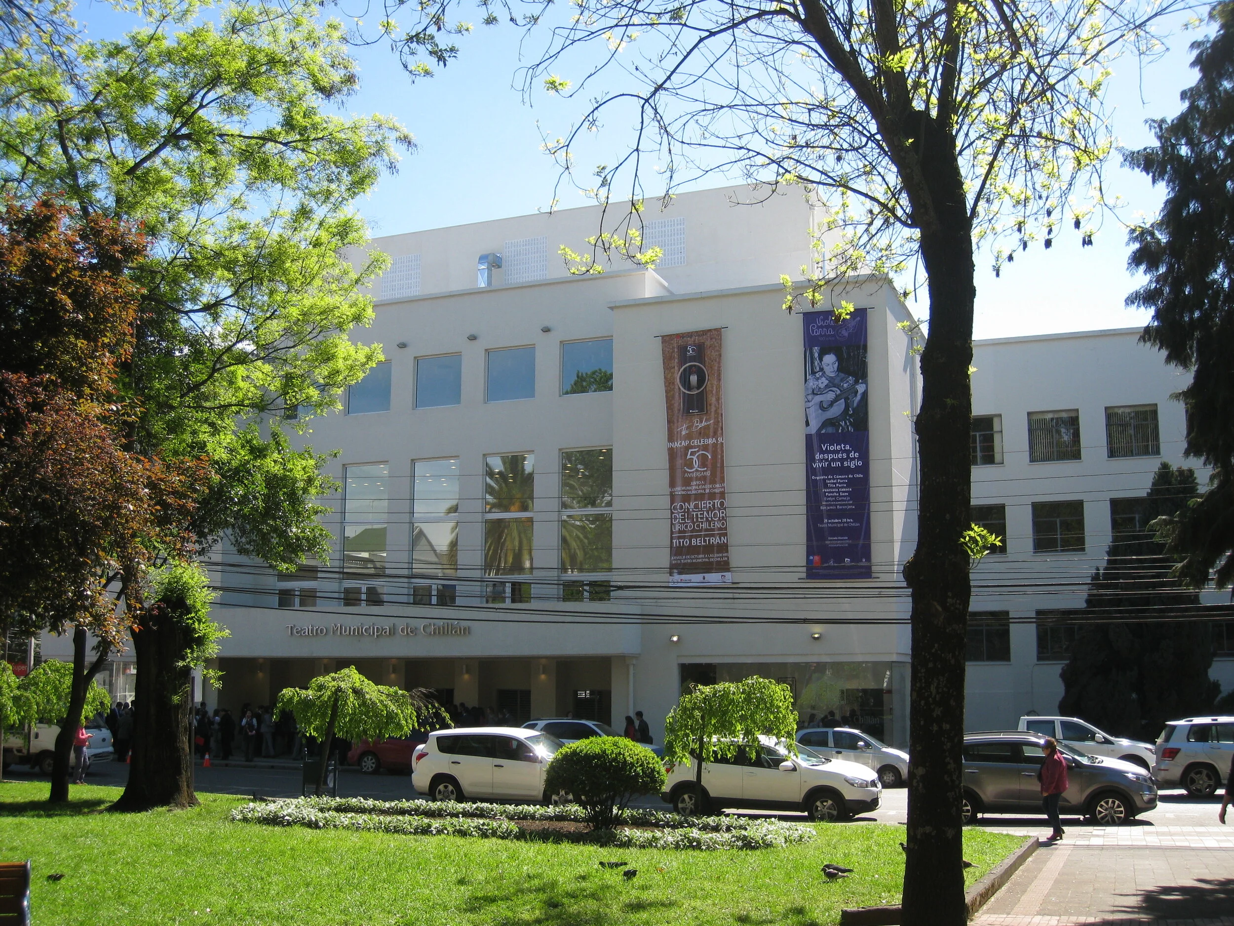  Chile--Chillan Main Plaza--Municipal Theatre 