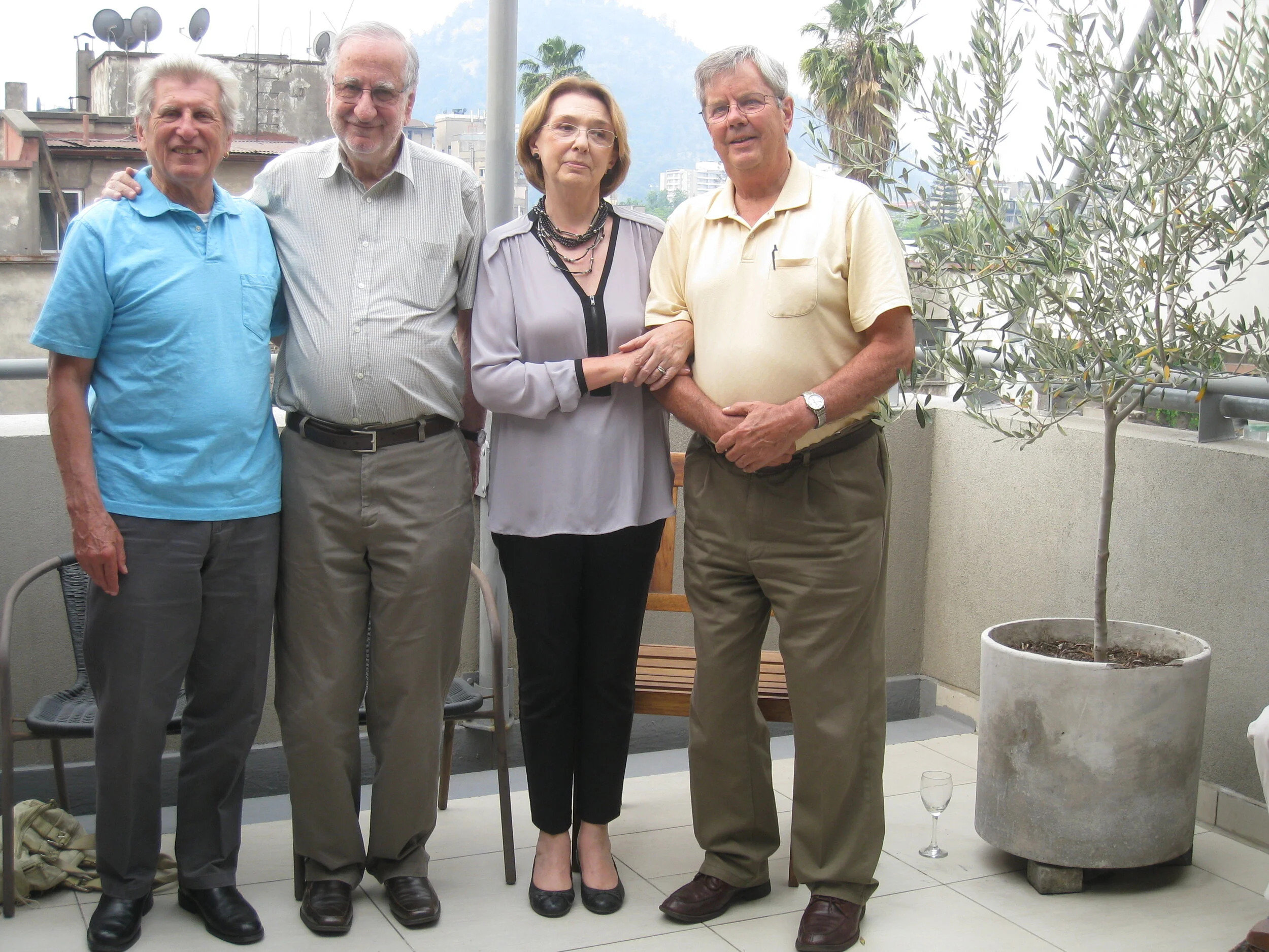  Chile--Santiago--Our apartment--Roger King, Jaime Toha, Moira Levanderos and Karl Kindel 