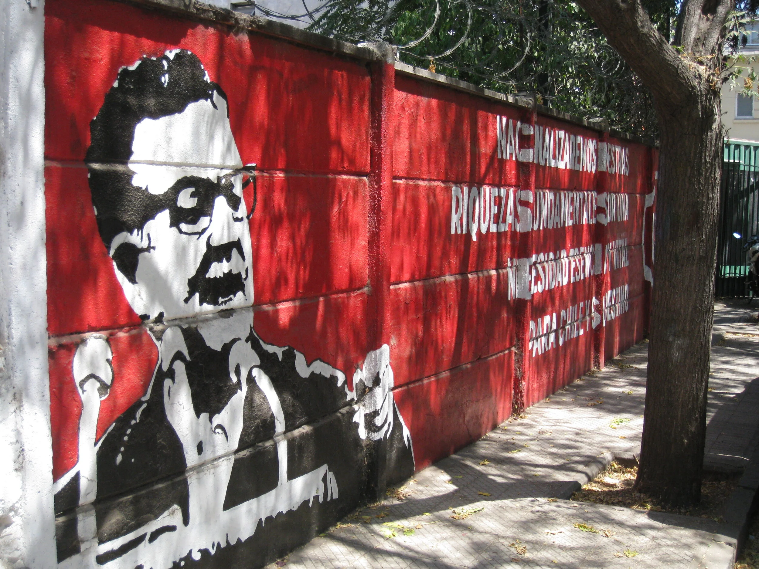  Santiago--Wall art outside the Chilean Student Federation 