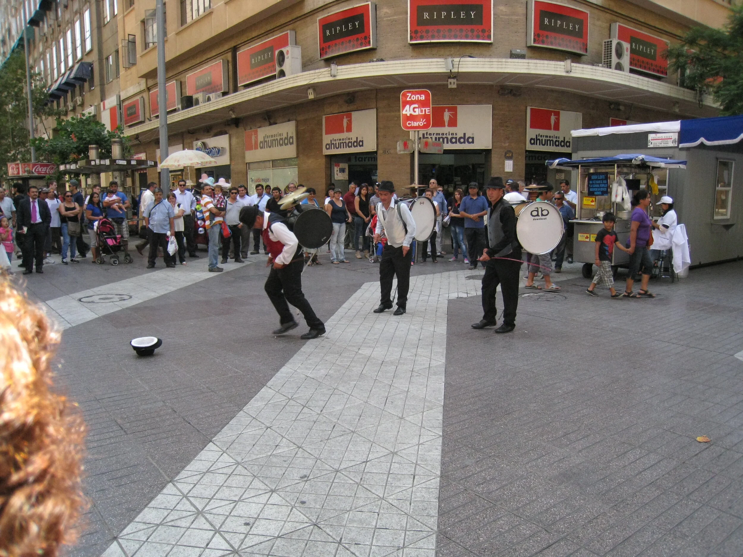  Santiago--Drummer/Dancers near Plaza de Armas 