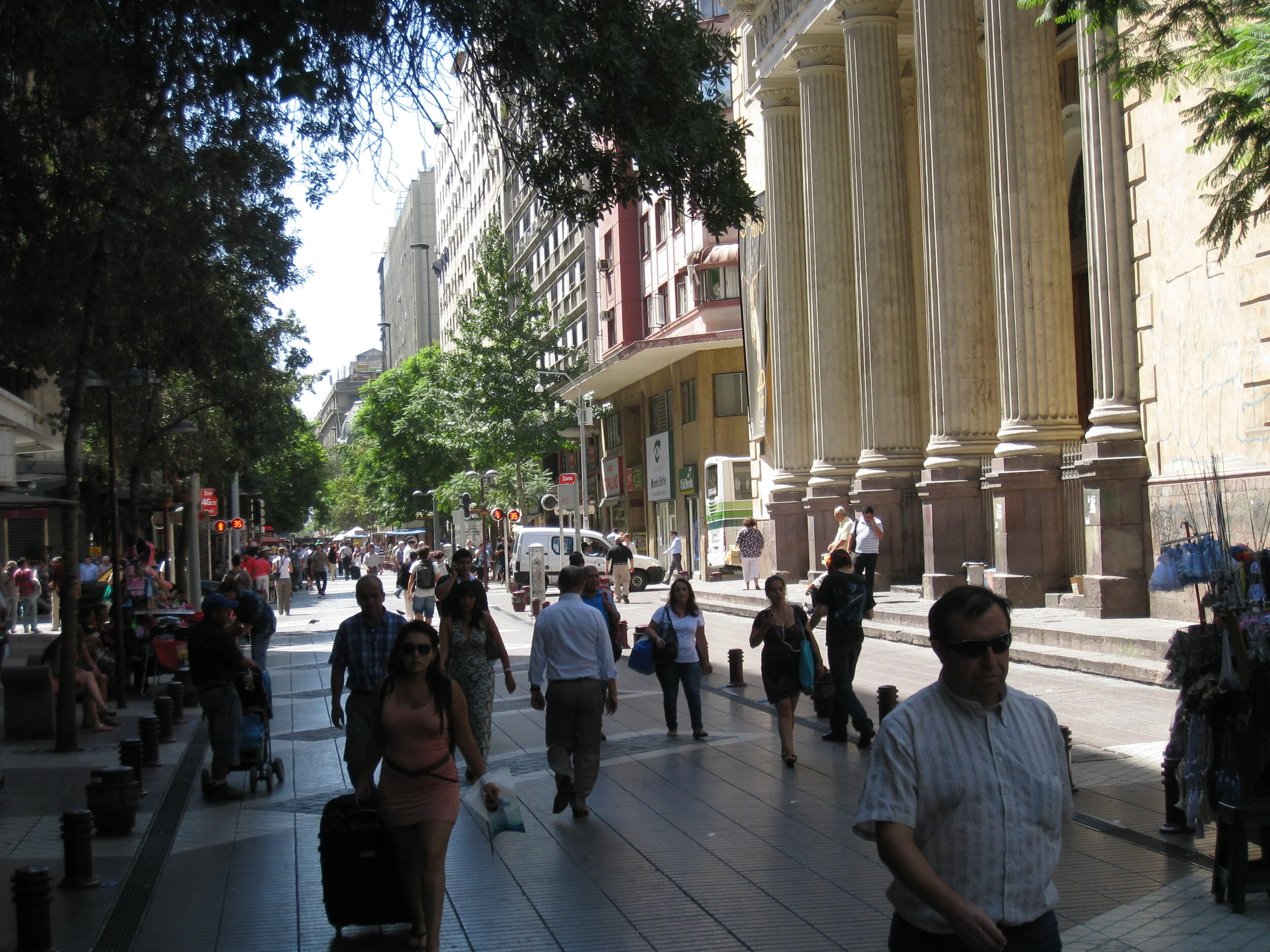  Santiago--View on Estado with Moneda 