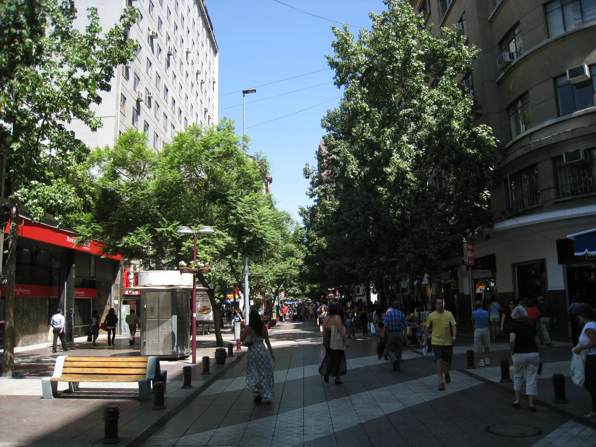  Santiago--View on Estado towards the Alemeda 