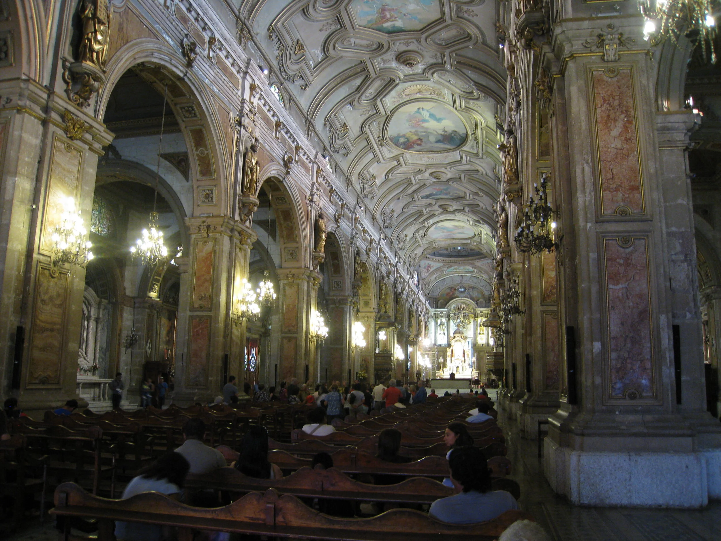  Santiago--National Cathedral on the Plaza de Armas, interior 