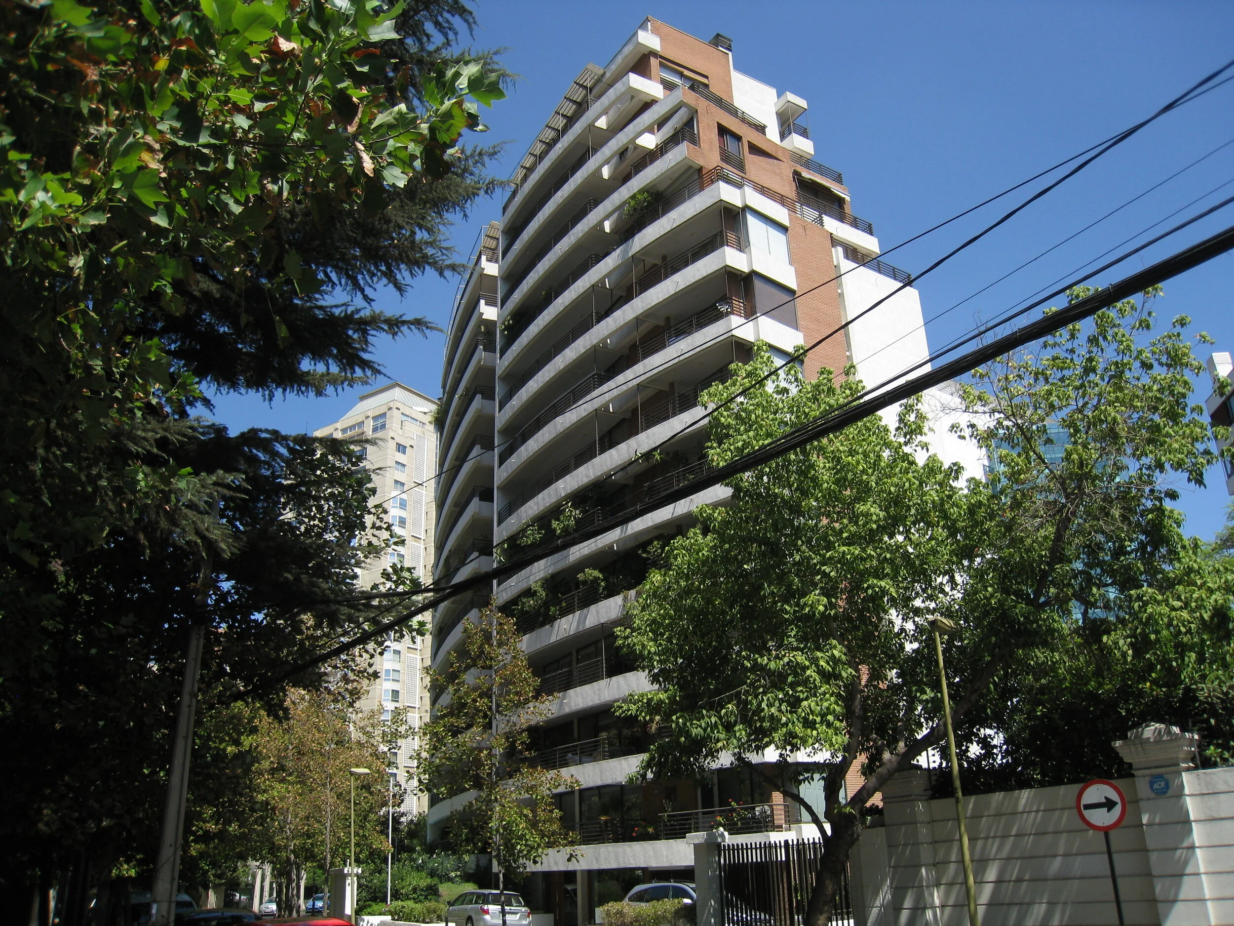  Santiago--Our apartment building from 2003 near Goyenachea in Los Condes 