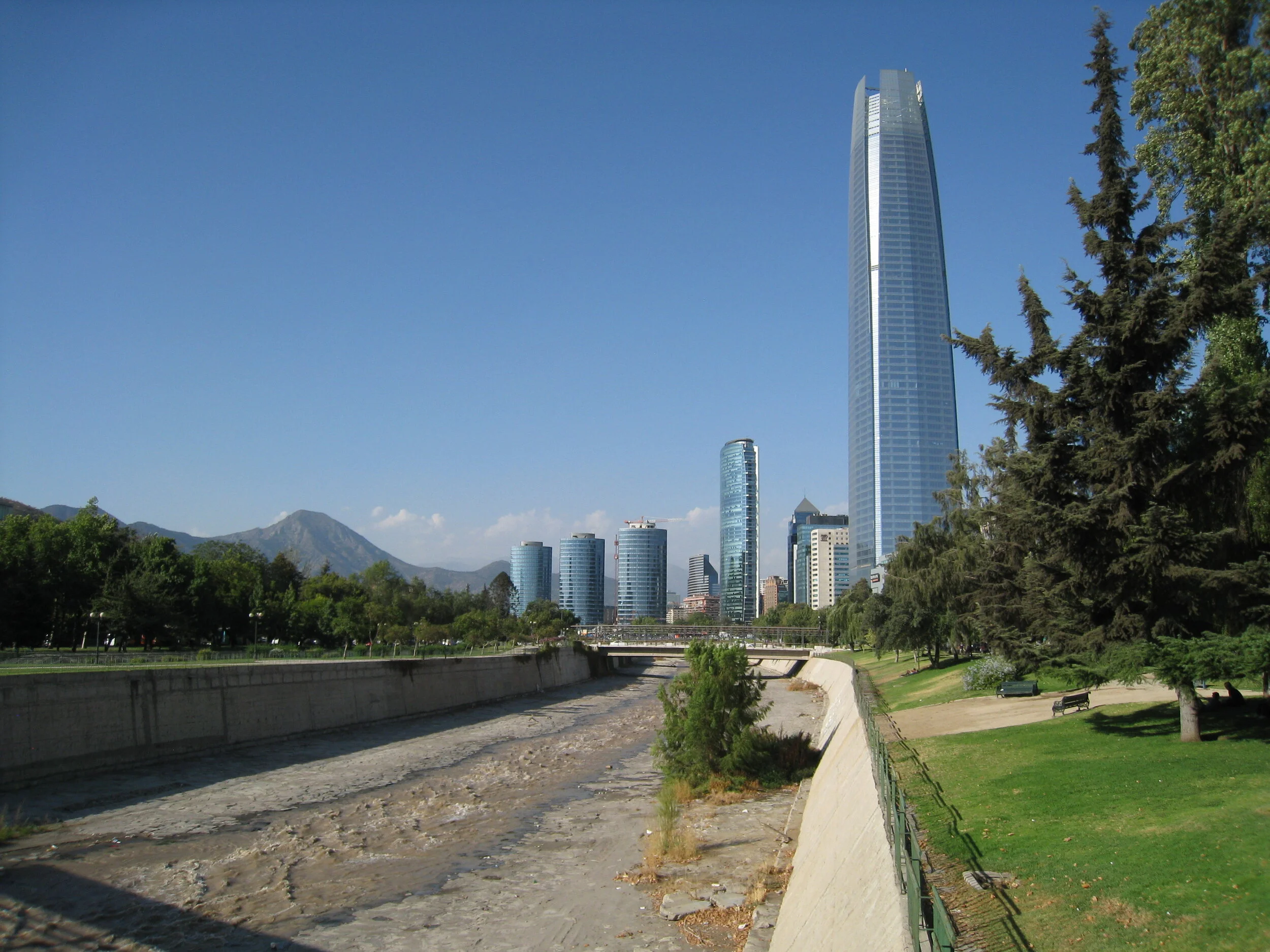  Santiago--Rio Mapocho in Las Condes 