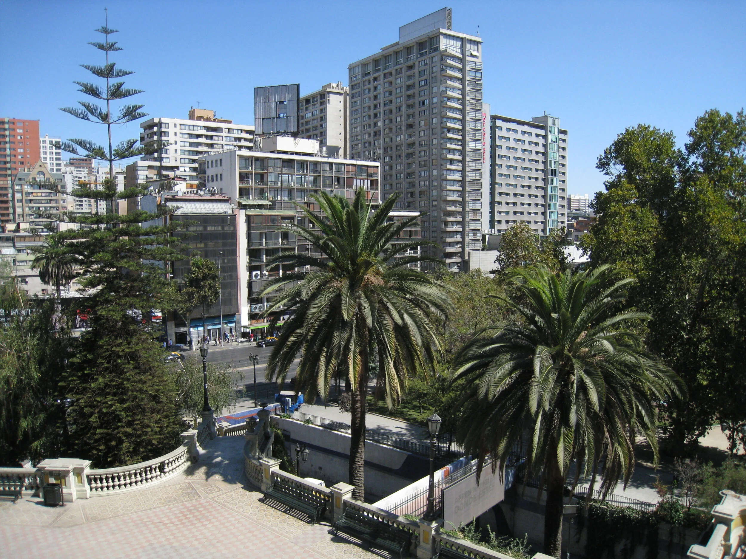  Santiago--View from Cerro Santa Lucia--Looking towards the Alameda 