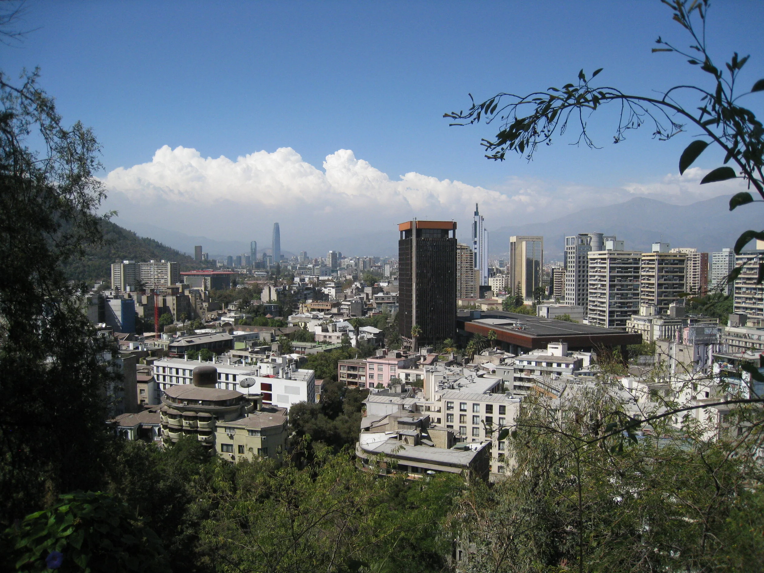  Santiago--View from Cerro Santa Lucia--Looking east towards Barrio Alto 