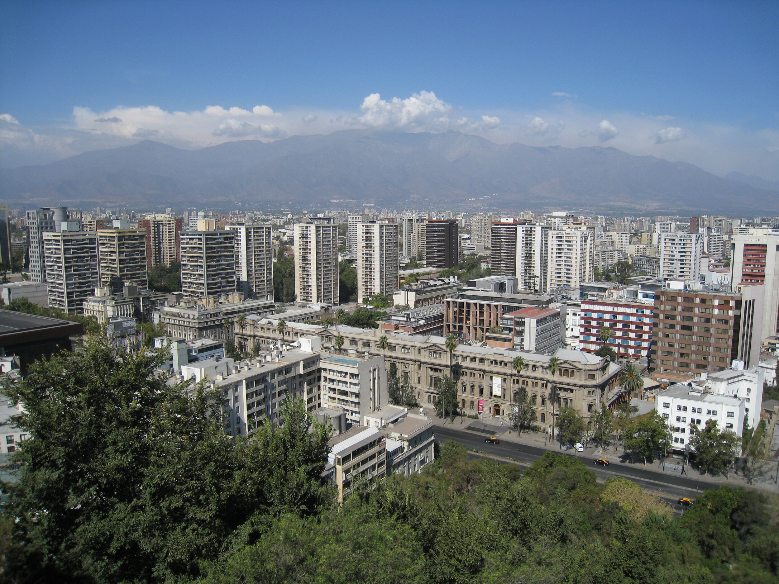  Santiago--View from Cerro Santa Lucia--Looking east towards the Andes 