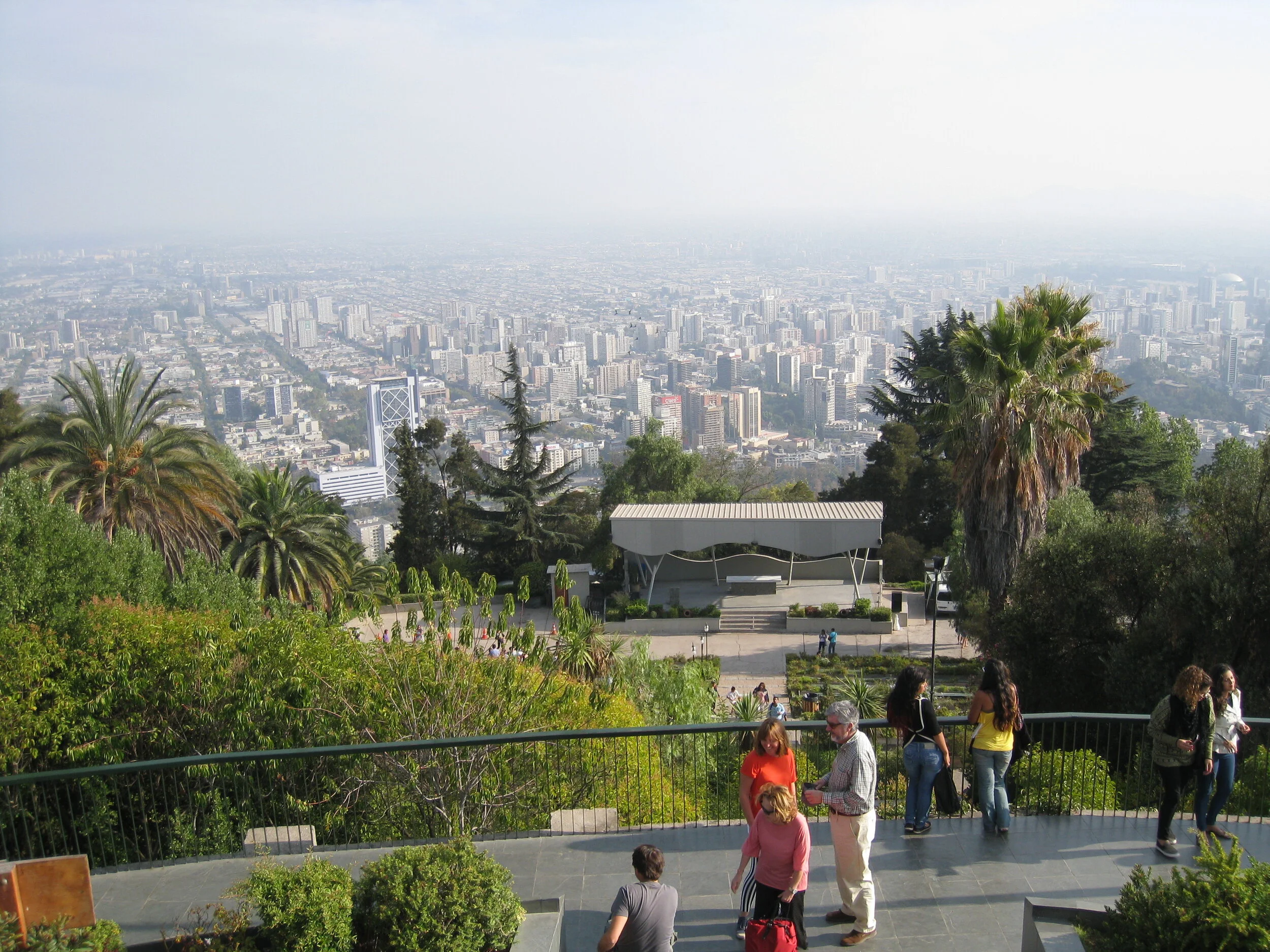  Santiago-- From San Cristobal--From the statue looking south 