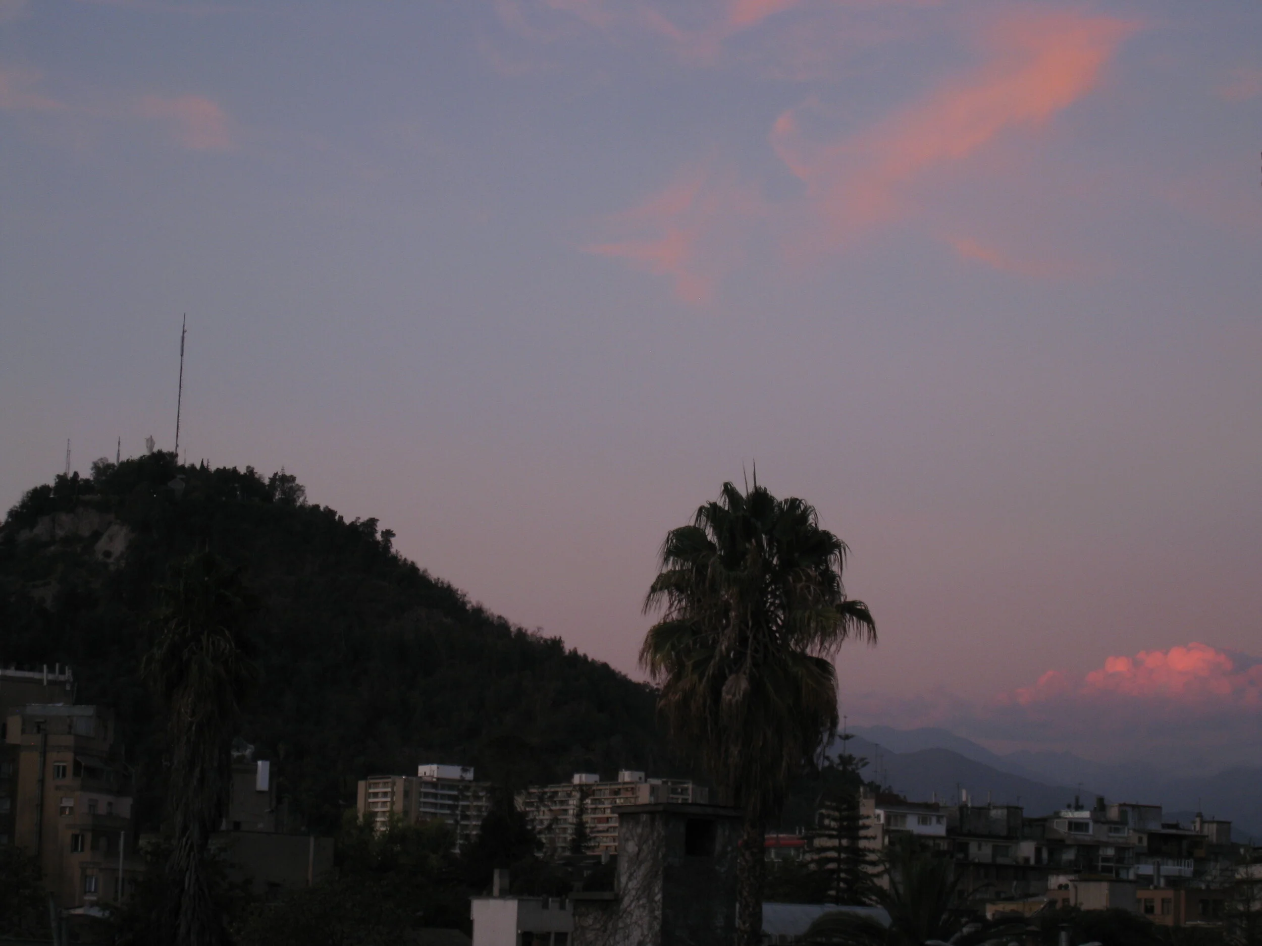 Santiago--View from Lastarria 61 balcony of San Cristobal 