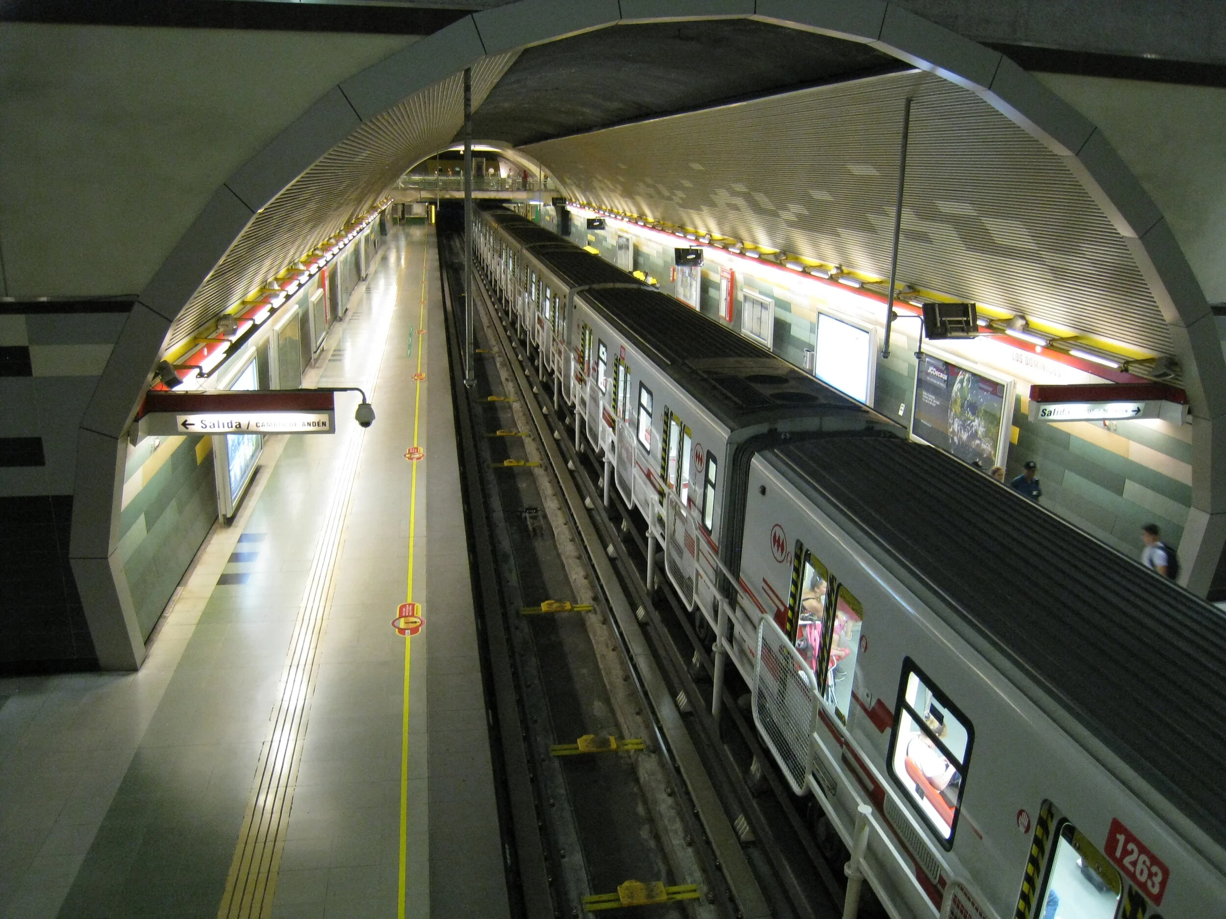 Santiago--Metro train in a station 
