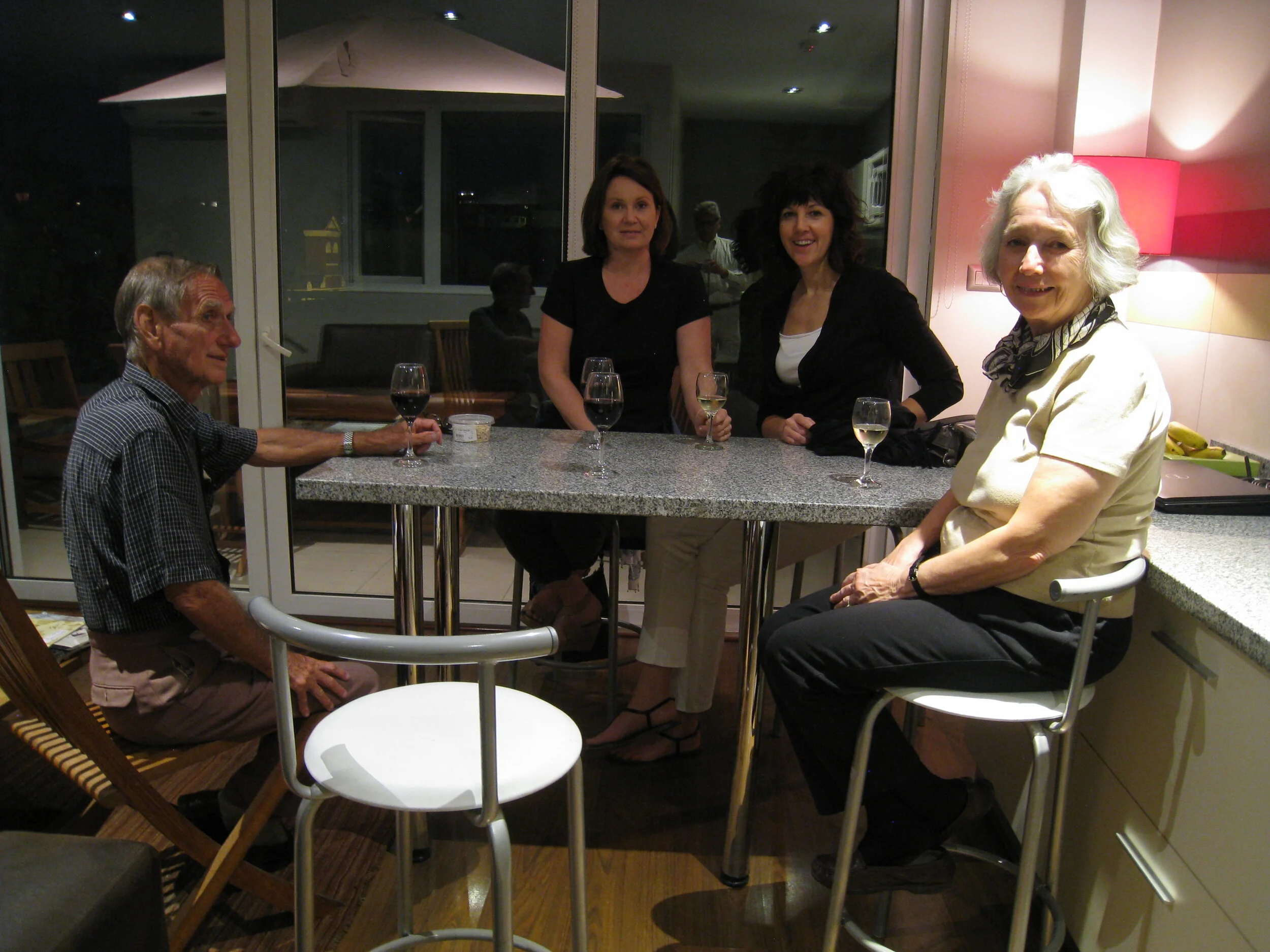  Santiago--In our Lastarria 61 apartment--Paul Cullingford, Beth, Jennifer Kindel and Carrol Kindel 