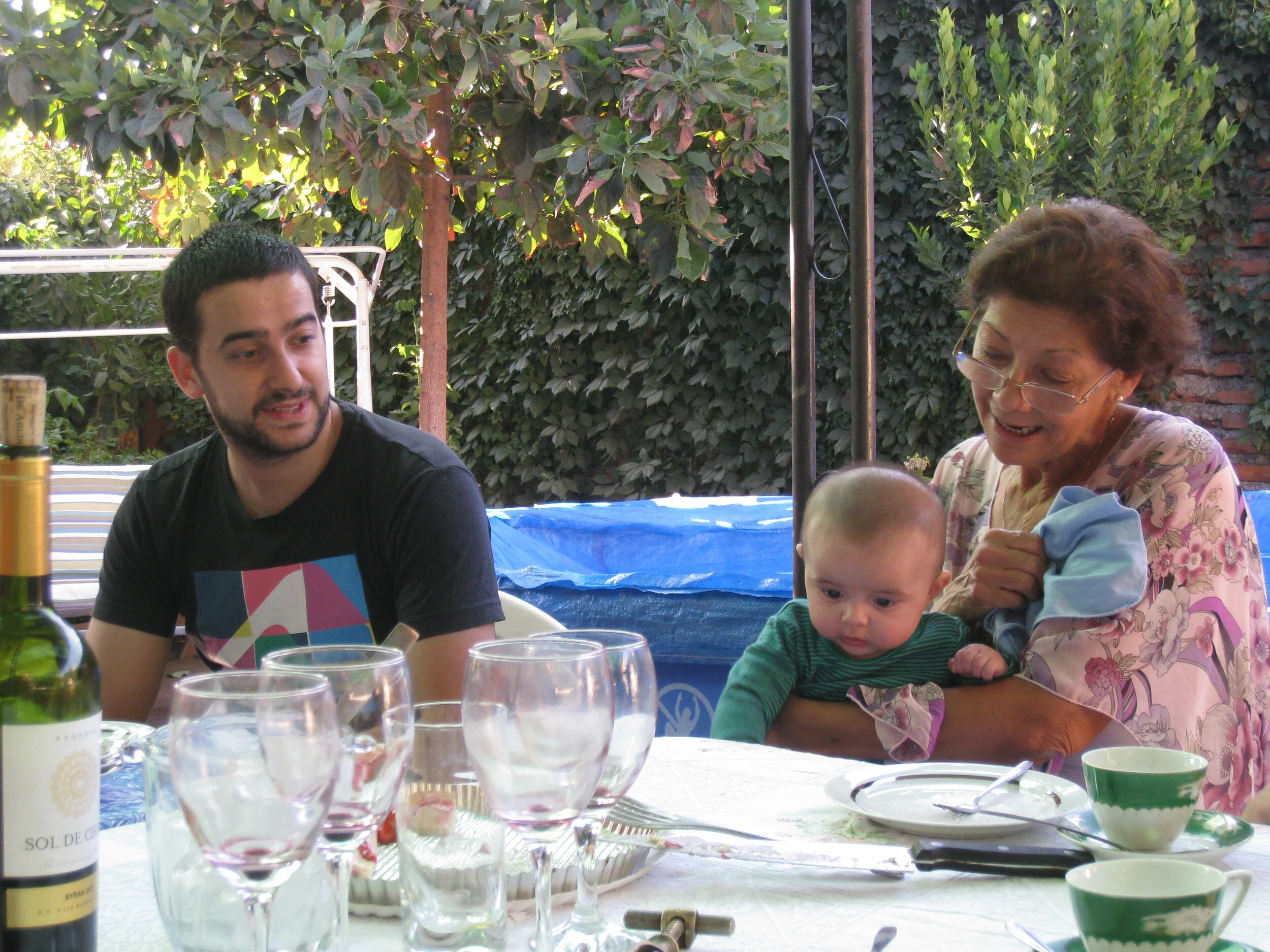  Santiago-- Macul--Sarita Arreguaiz (Canepa)'s house--Francesco Canepa, Mateo, Sarita 