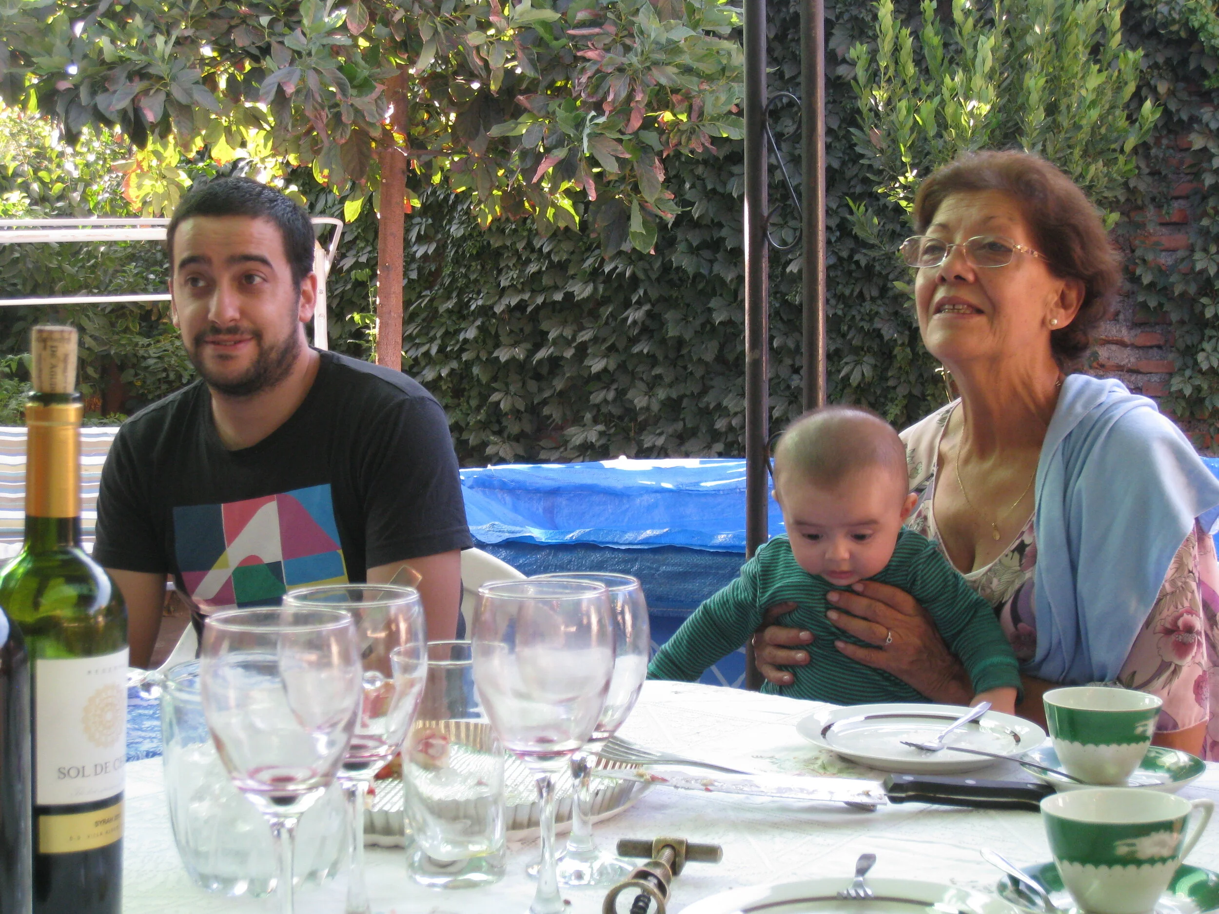  Santiago-- Macul--Sarita Arreguaiz (Canepa)'s house--Francesco Canepa, Mateo, Sarita 