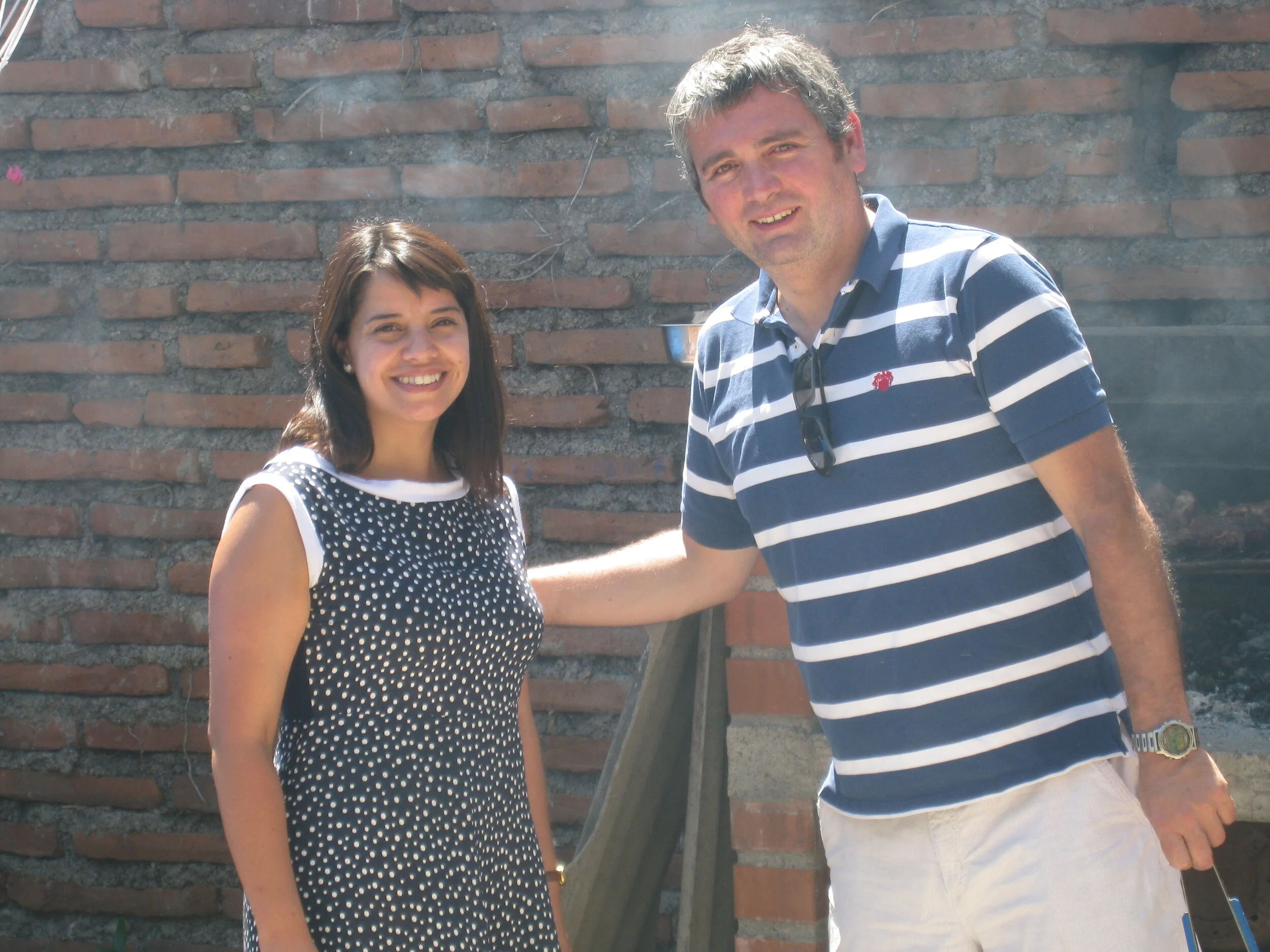  Santiago-- Macul--Sarita Arreguaiz (Canepa)'s house--Bernadita Canepa and her husband to be, Fernando 