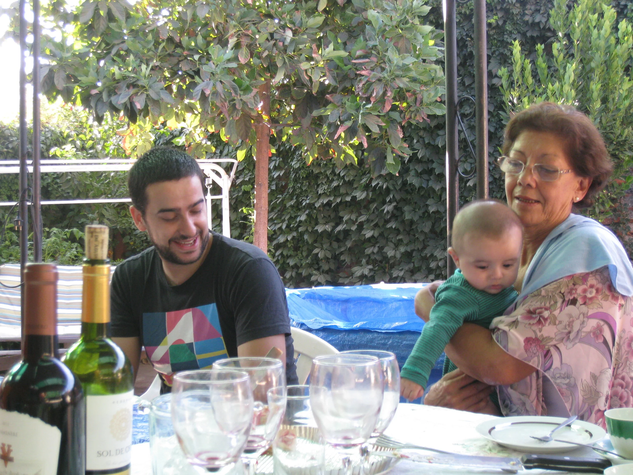  Santiago-- Macul--Sarita Arreguaiz (Canepa)'s house--Francesco Canepa, Mateo, Sarita 