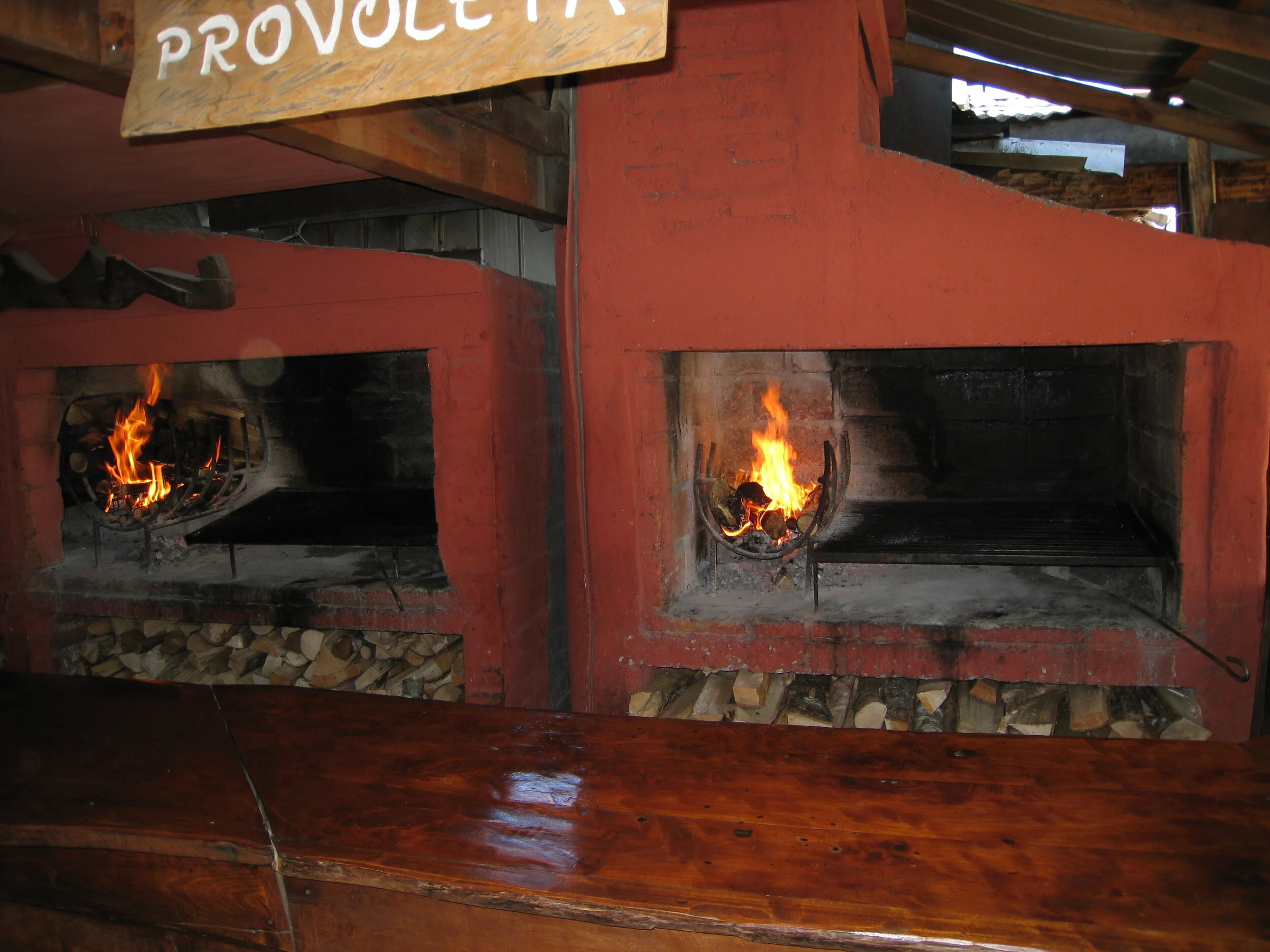  Pucon--Typical Grills in restaurant 