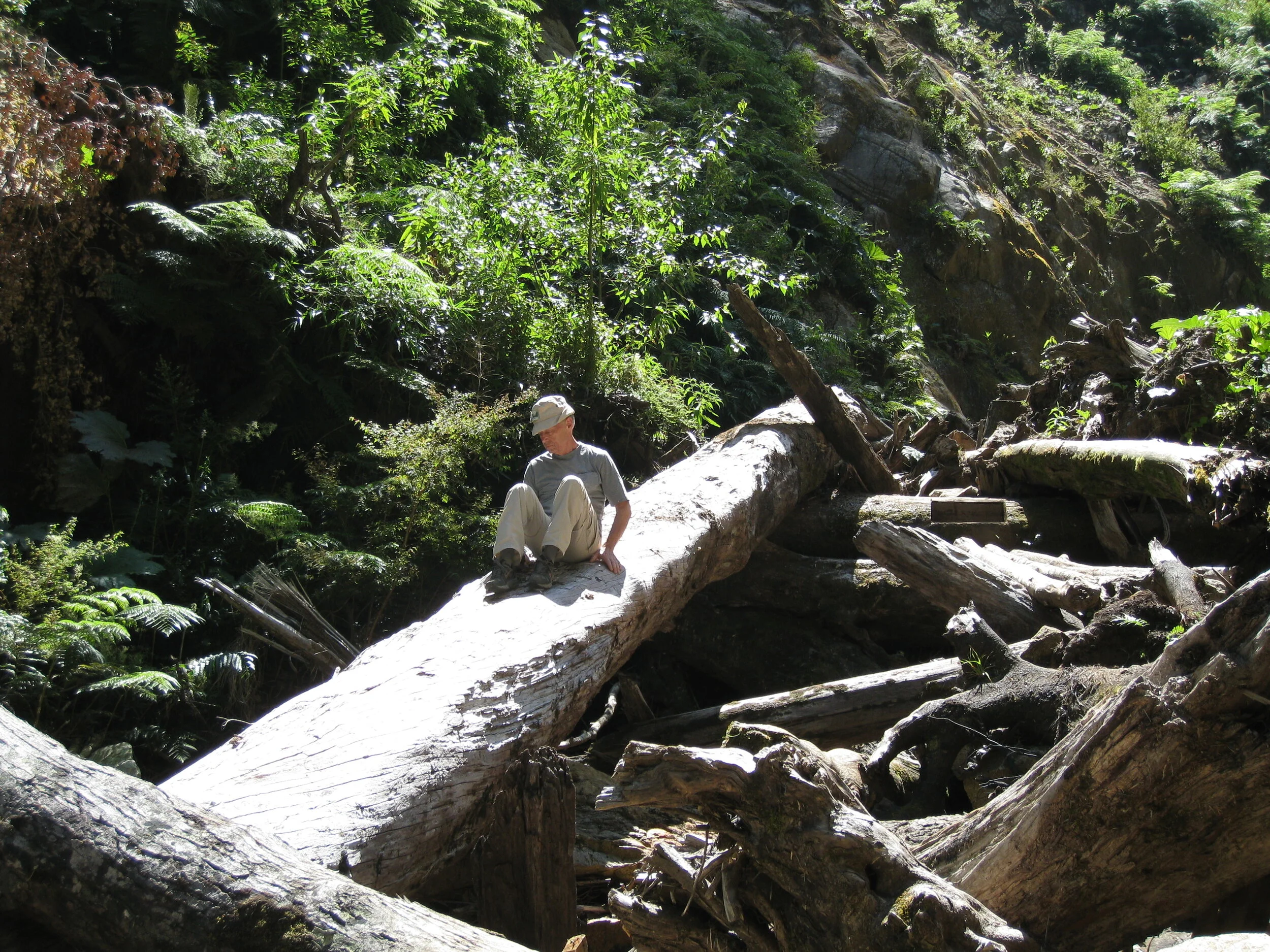  Peulla--Harald coming down on hike 