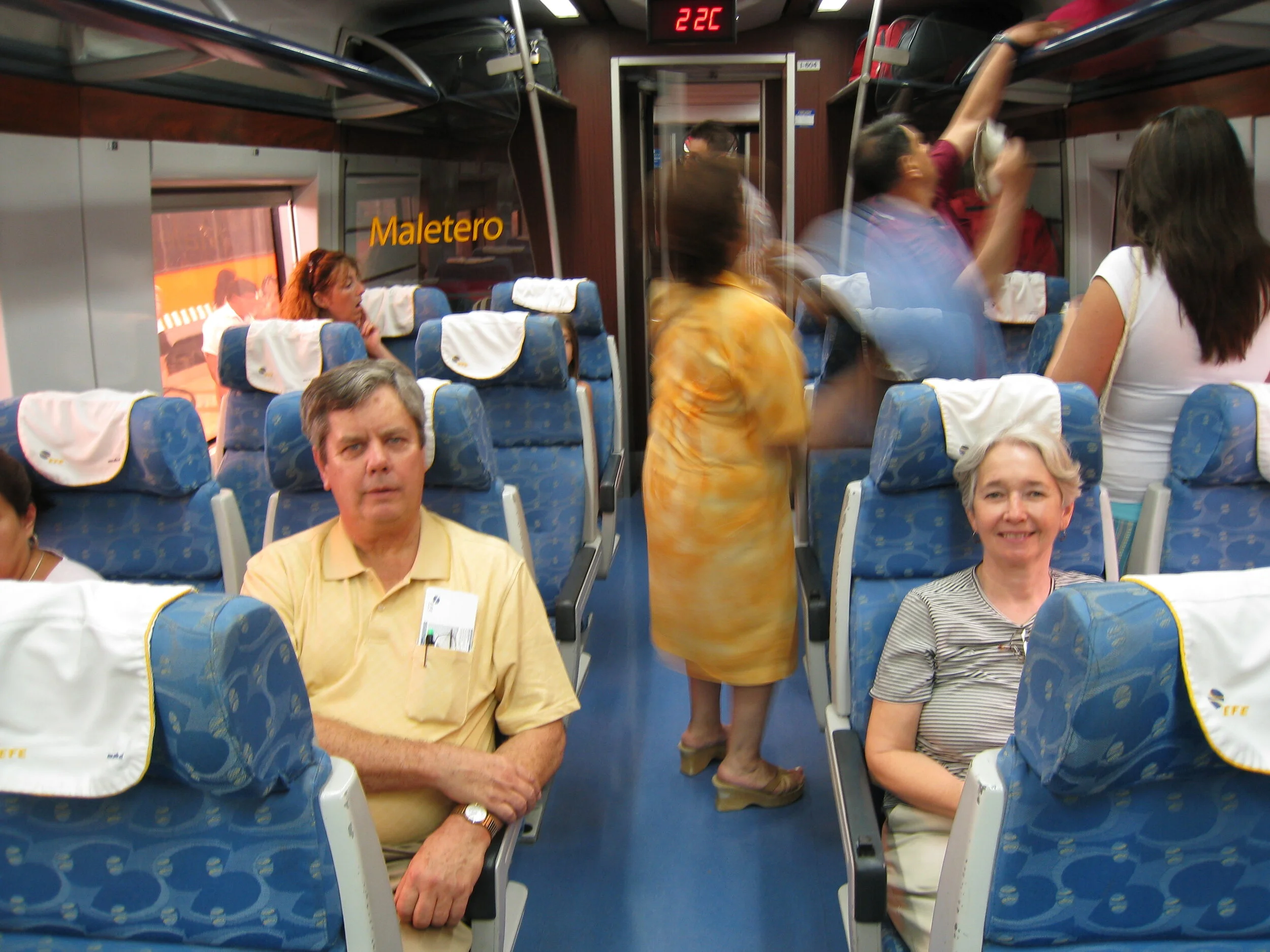  In Train--Roger and Carrol 