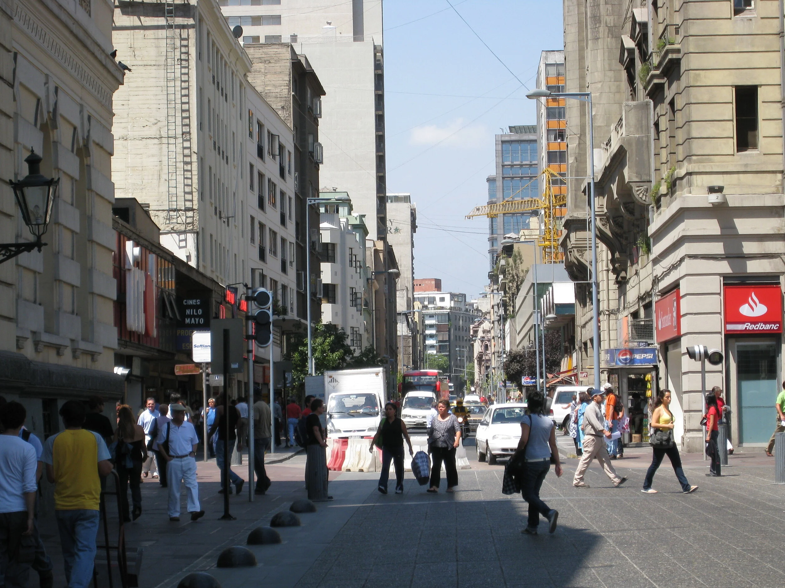 Santiago--Plaza de Armas looking up Monjitas 