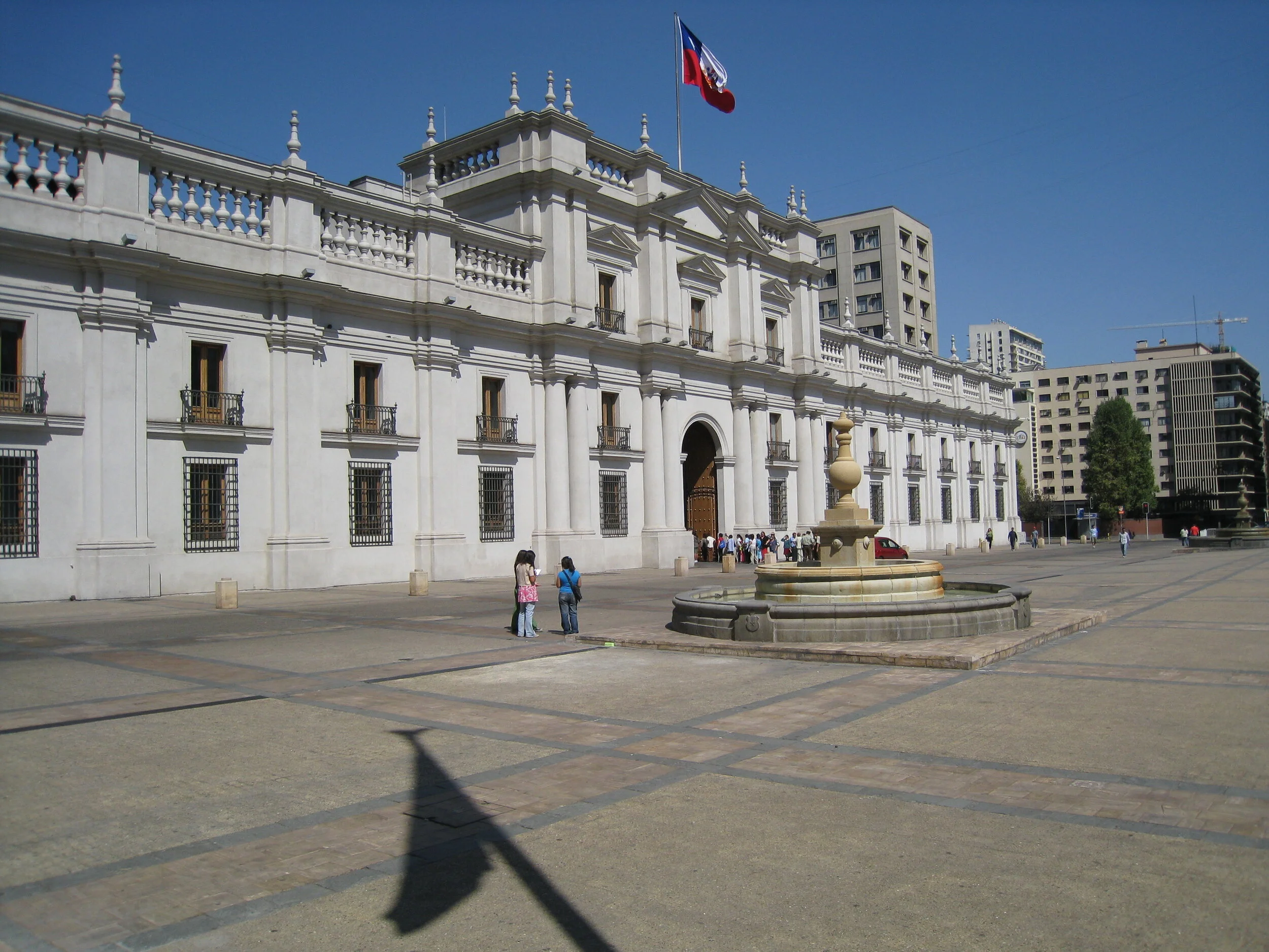  The Moneda, from Plaza Constitution (with my old office in background) 