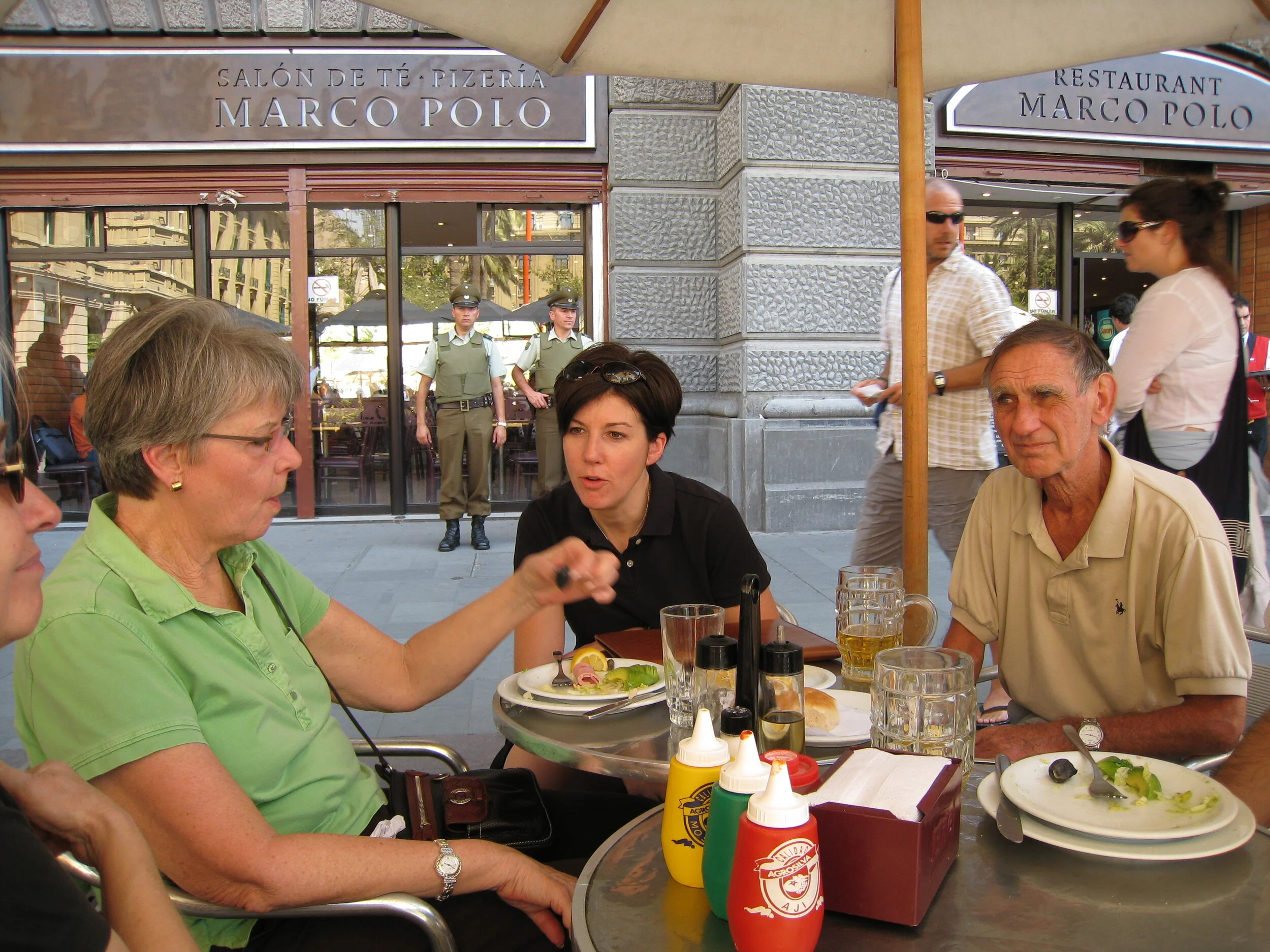  Santiago--Plaza de Armas--Jan, Jen and Paul Cullinsford 