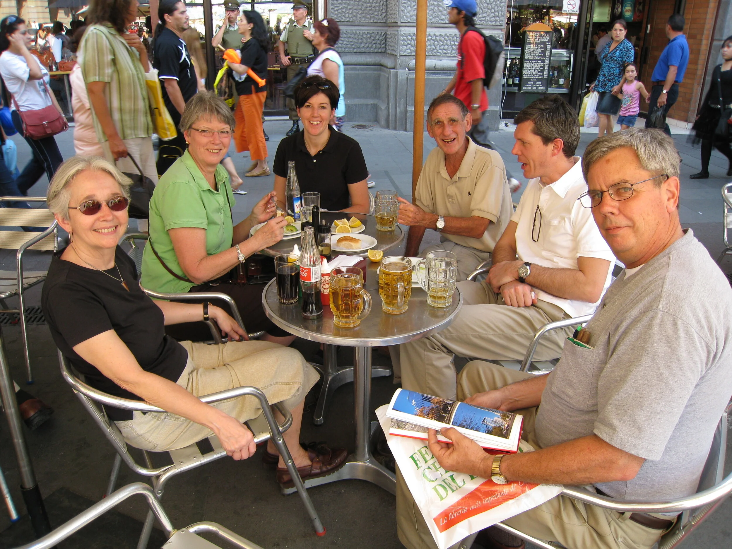  Santiago--Plaza de Armas--Carrol, Jane, Jen, Paul, Pete and Roger 