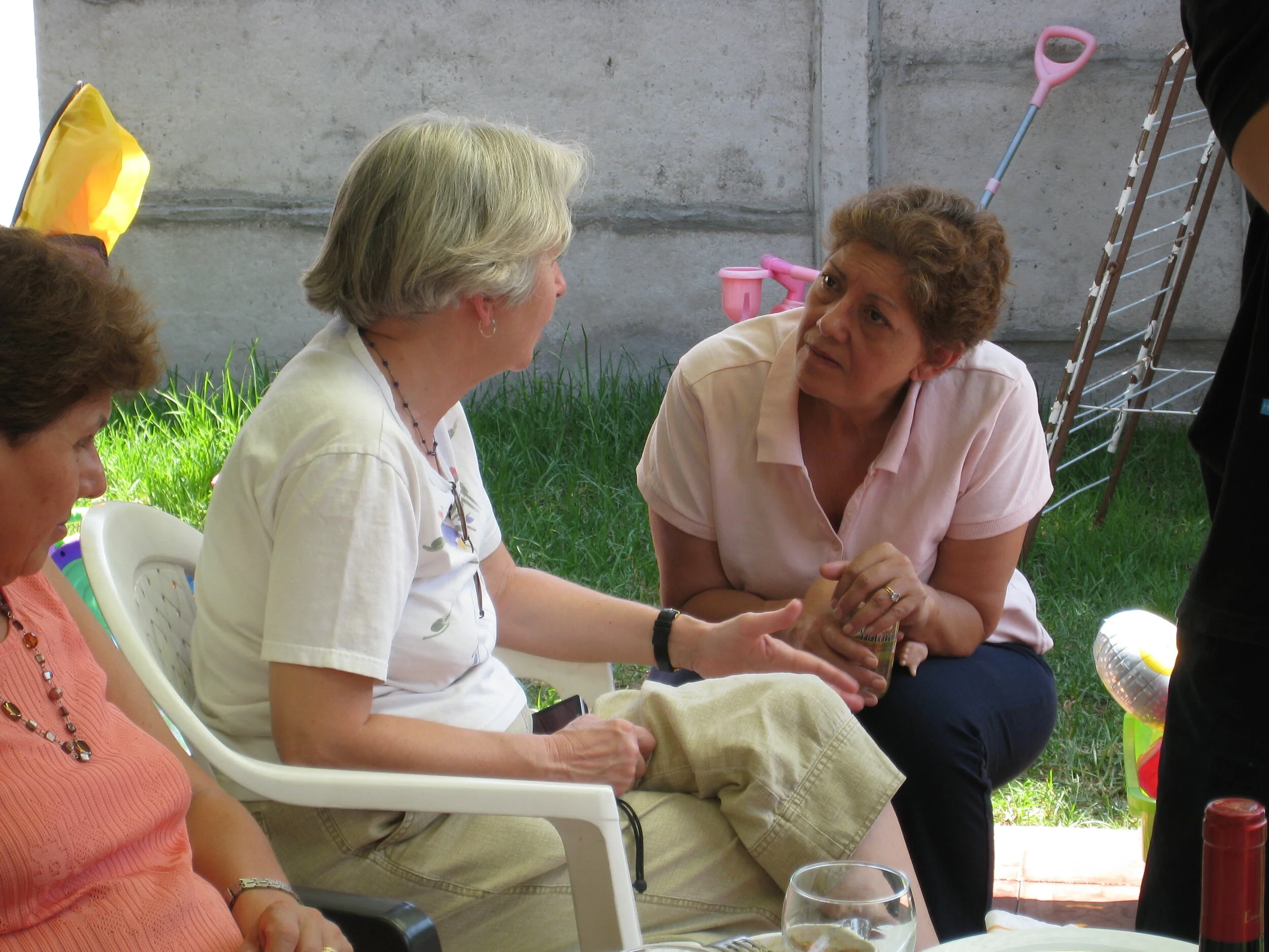  Carrol and Sara Canepa in her backyard 