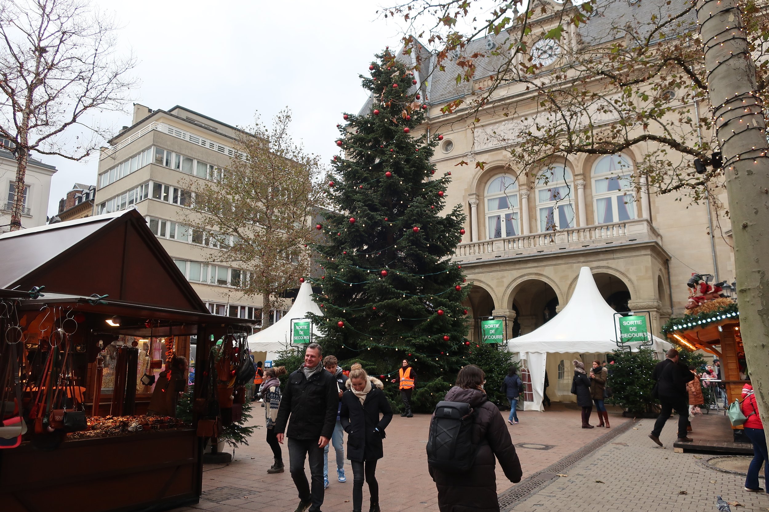  Luxembourg 2021--Place d' Armes--Holiday decorations, Tree and shops 