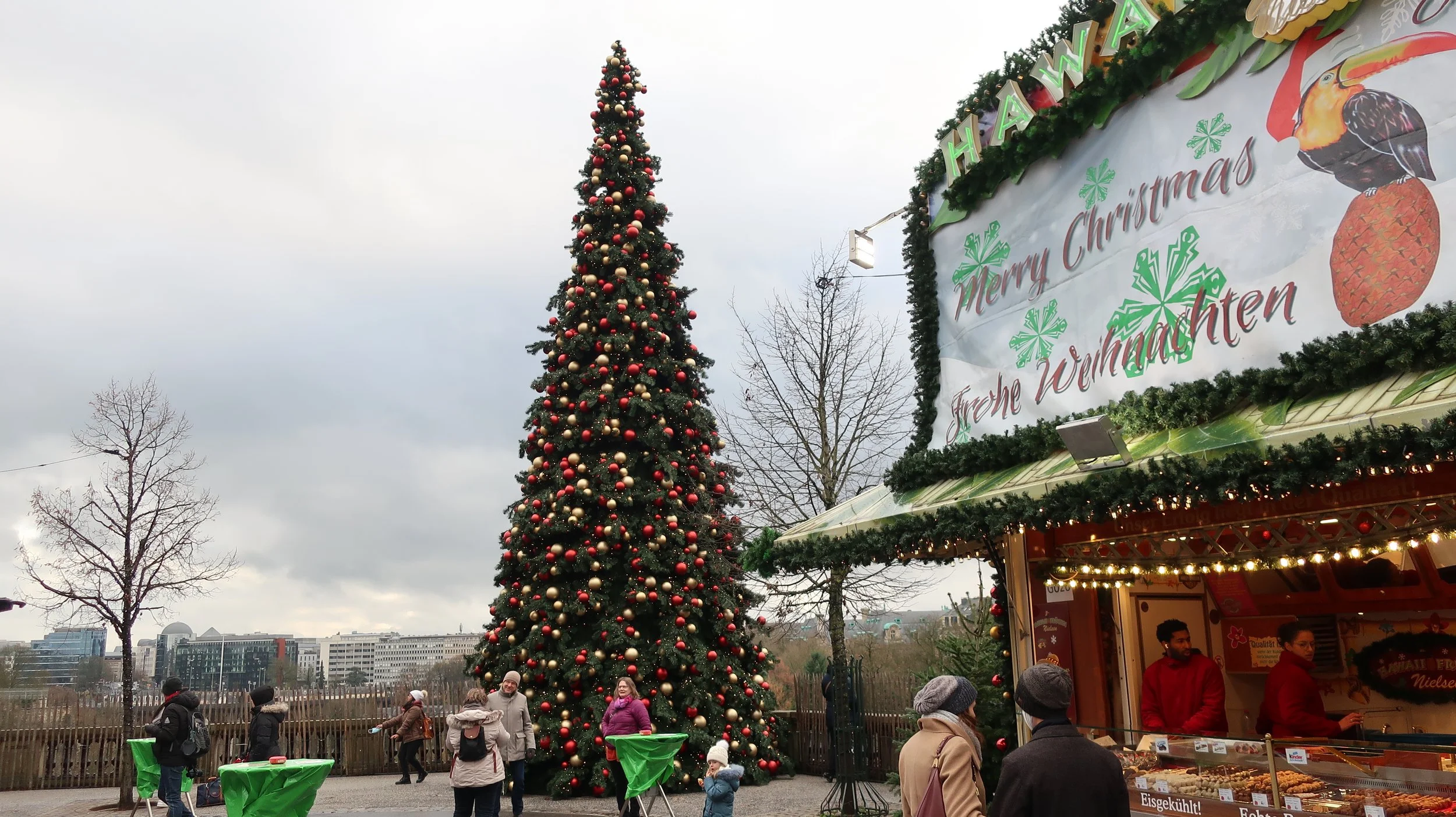  Luxembourg 2021--Place Gella Fra (Constitution)--Holiday decorations and shops--Tree 