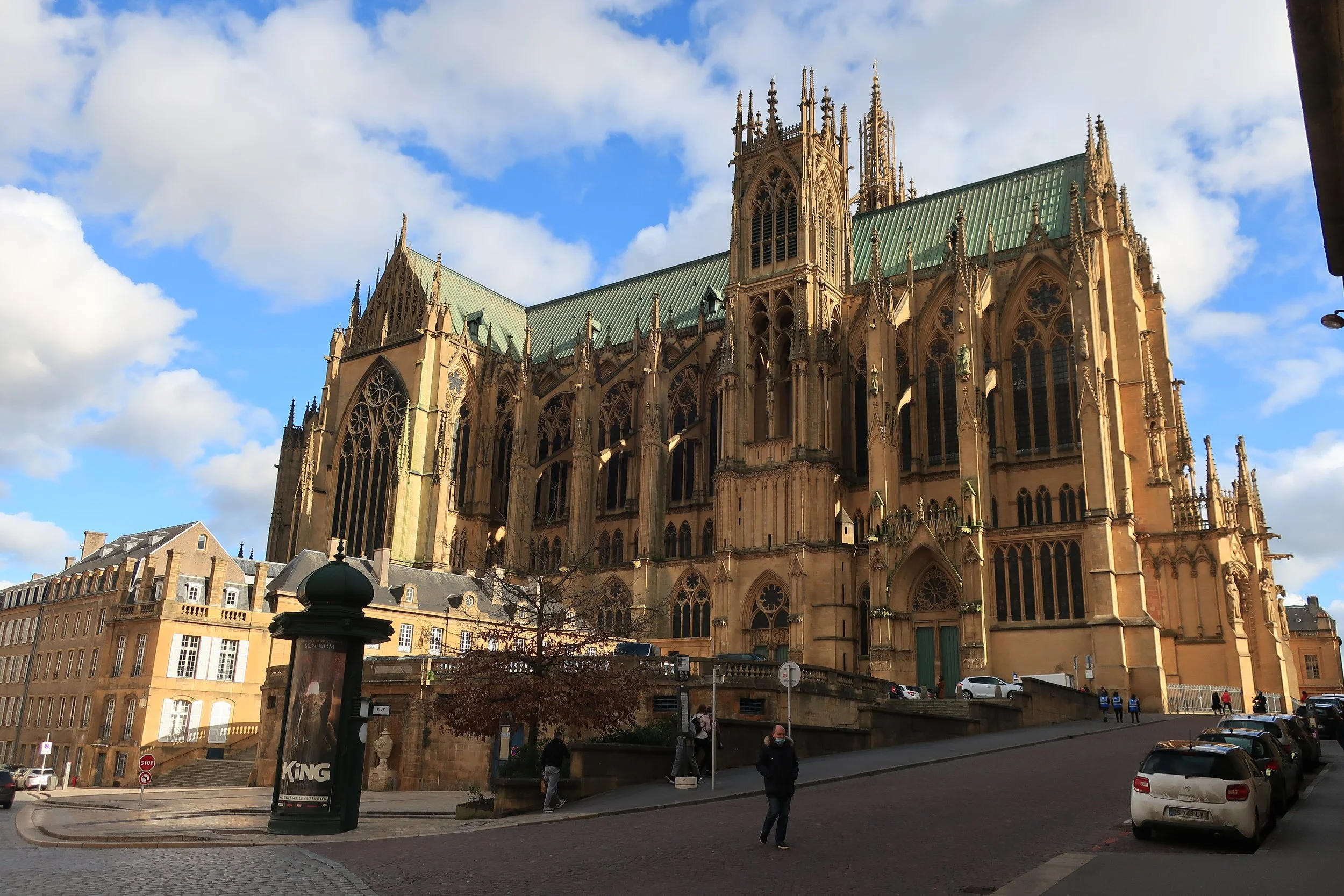  Metz, France--Feb. 2022--Old Town, Catedral St. Etienne 