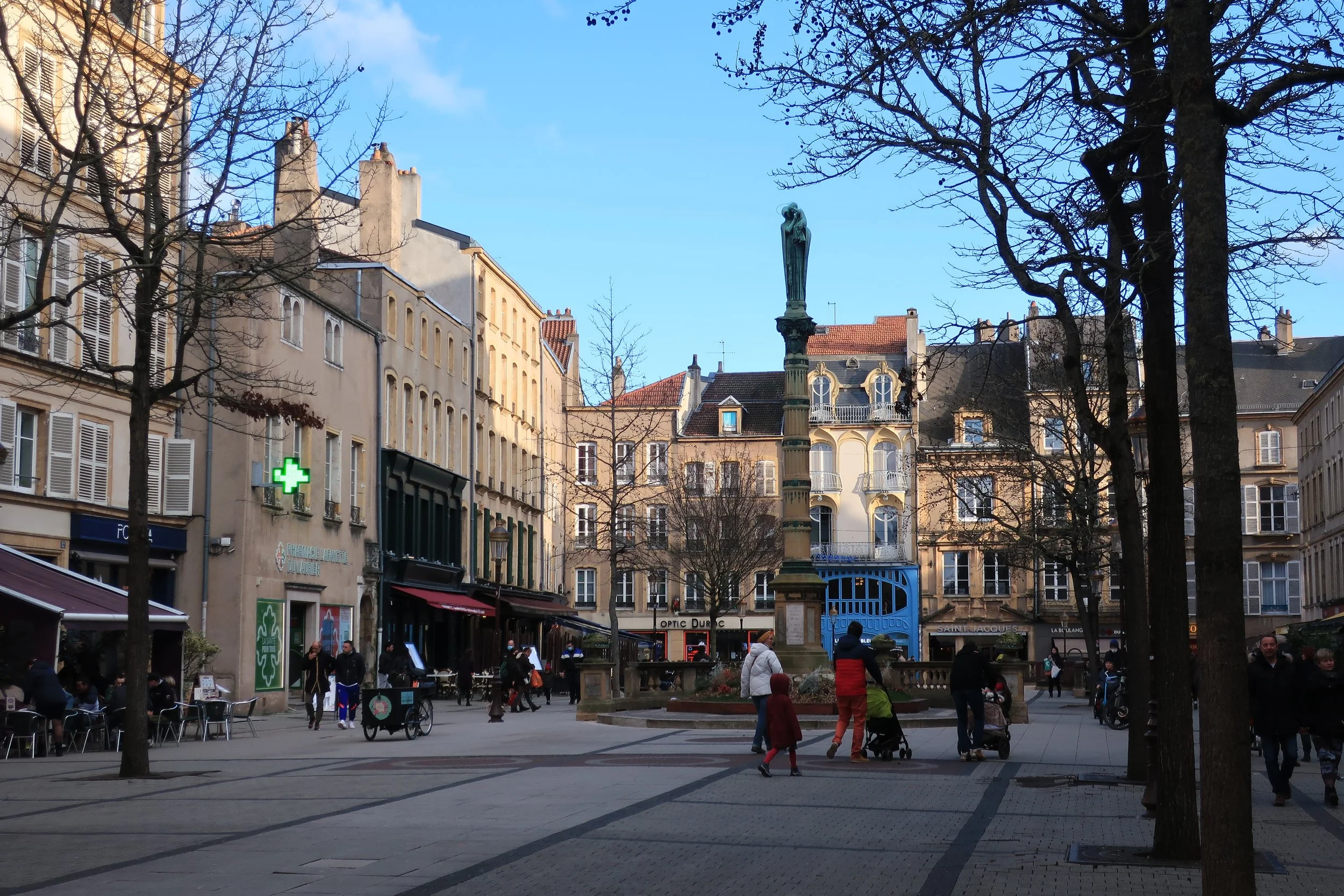  Metz, France--Feb. 2022--Old Town, Place du  Forum 