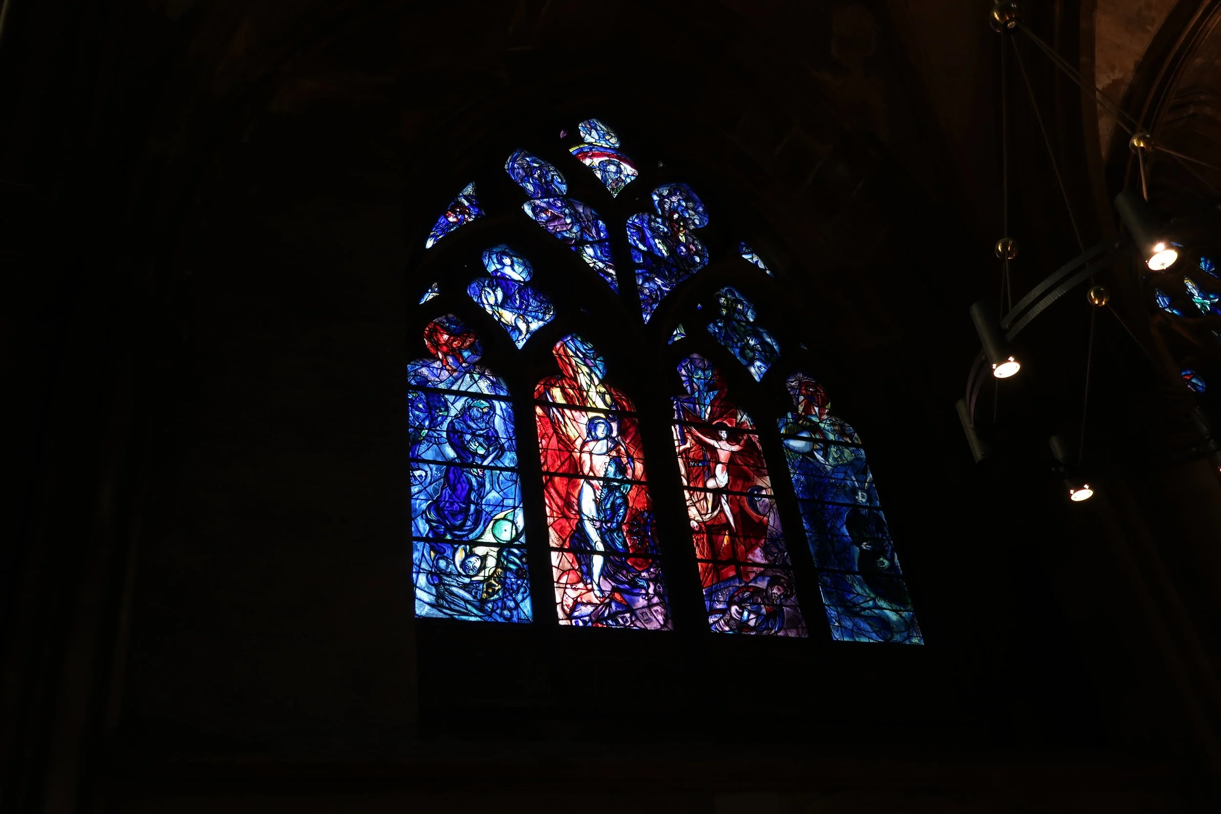  Metz, France--Feb. 2022--Old Town, Catedral St. Etienne. Chagall Glass 