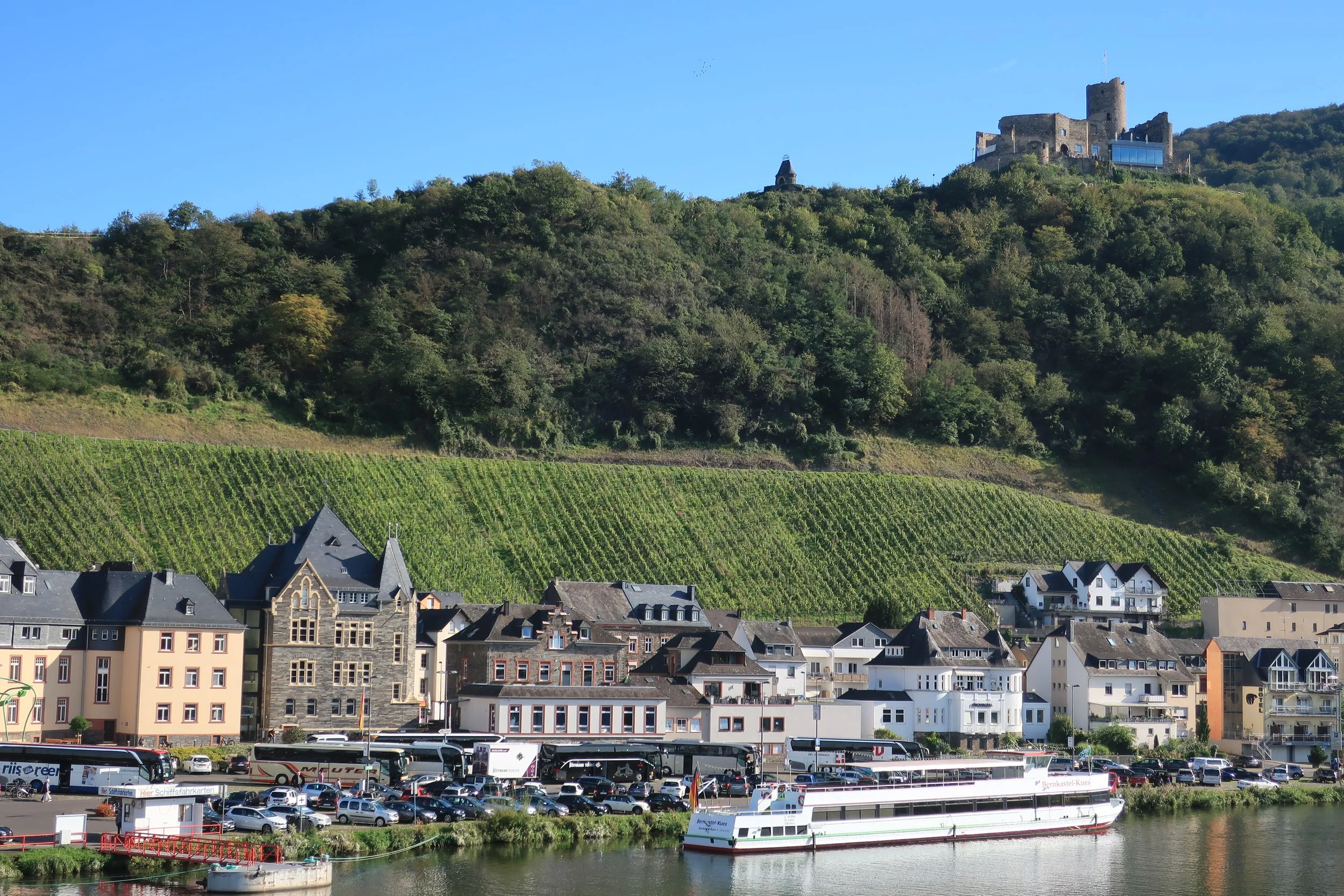  Germany 2023--Kindel 50th Anniversary Trip--Bernkastel, Looking towards Berg Landshut 