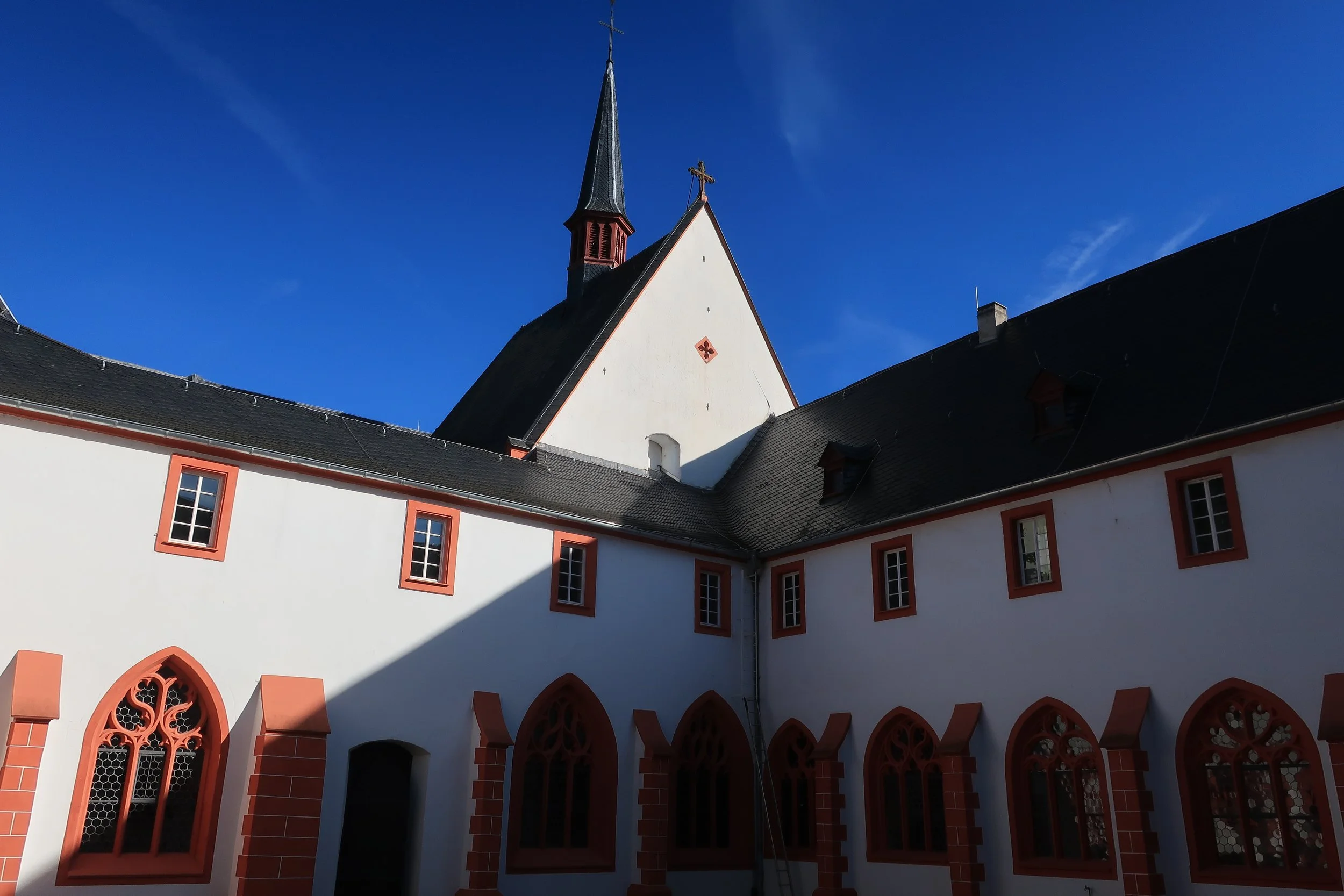  Germany 2023--Kindel 50th Anniversary Trip--Kues--Old Monastery now used as retirement home--Interior plaza 