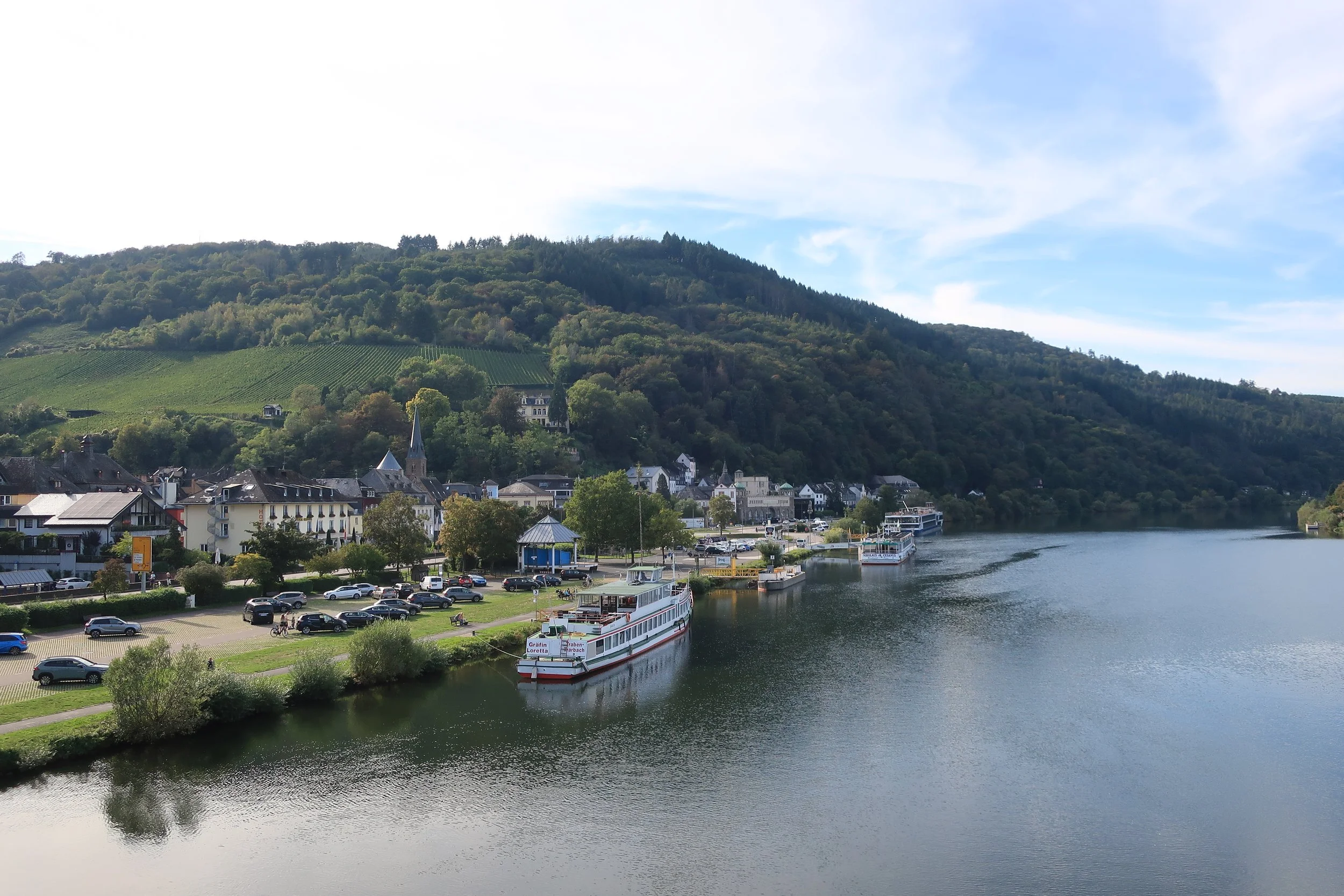  Germany 2023--Kindel 50th Anniversary Trip--Boat trip from Traban-Trarbach to Wolf on the Mosel--Traben-Trarbach 
