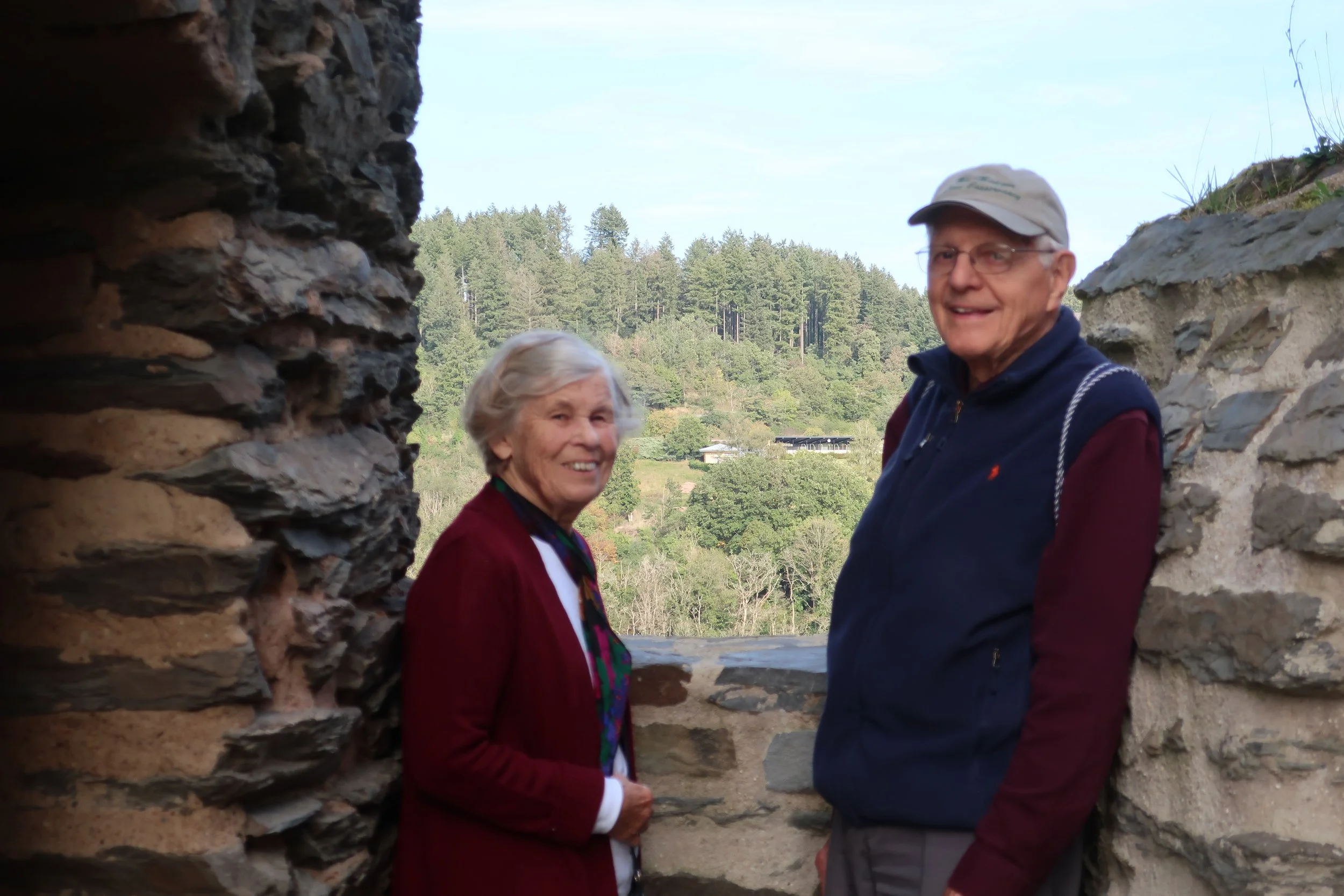  Germany 2023--Kindel 50th Anniversary Trip--Luxembourg, Vianden--Castle--Judy and Paul Kindel 