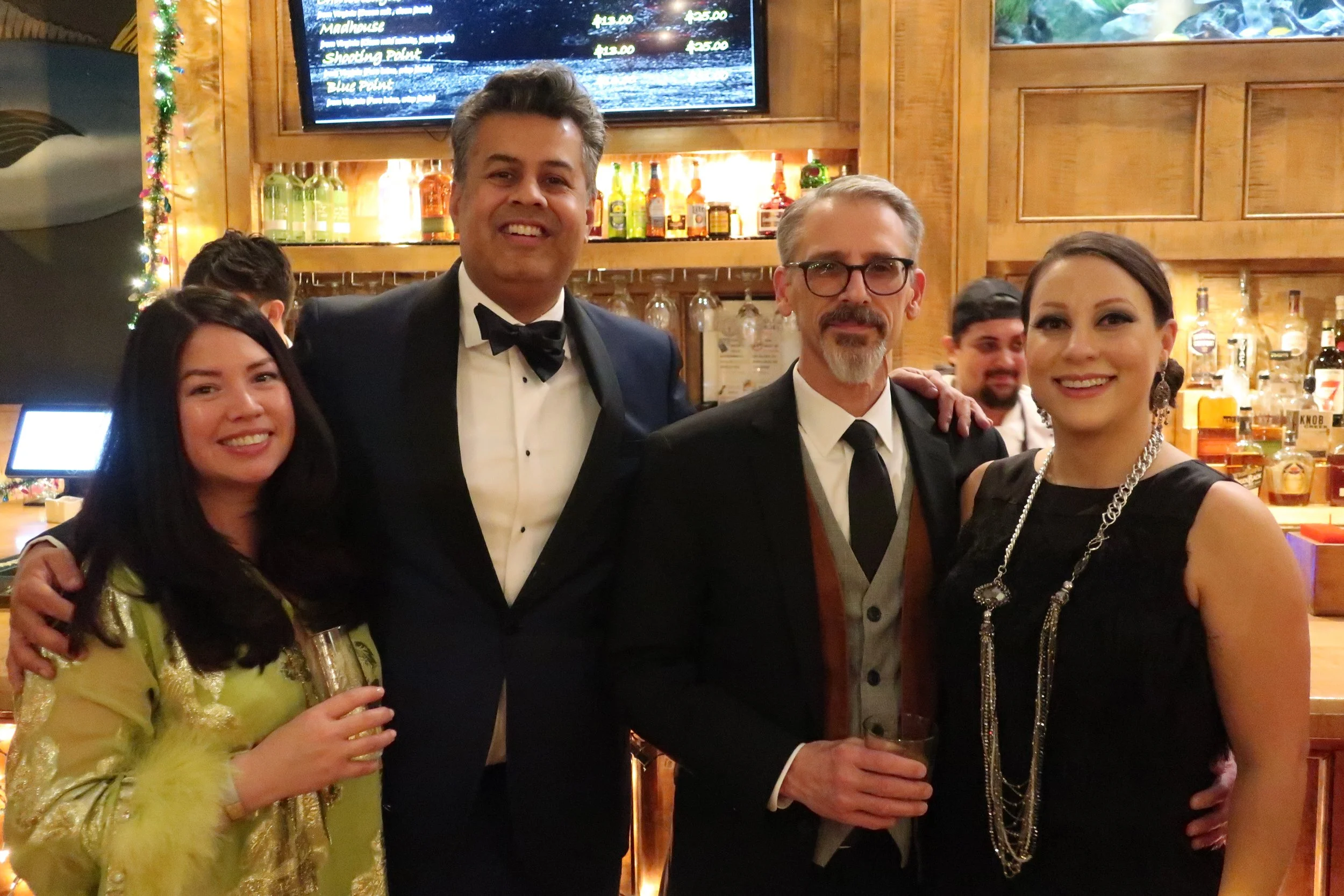  DC--Ophelia's--New Year's Eve 2023--Veronique Sing, Amit Sing, David Yeggin and Camille White (and Chef Luis) 