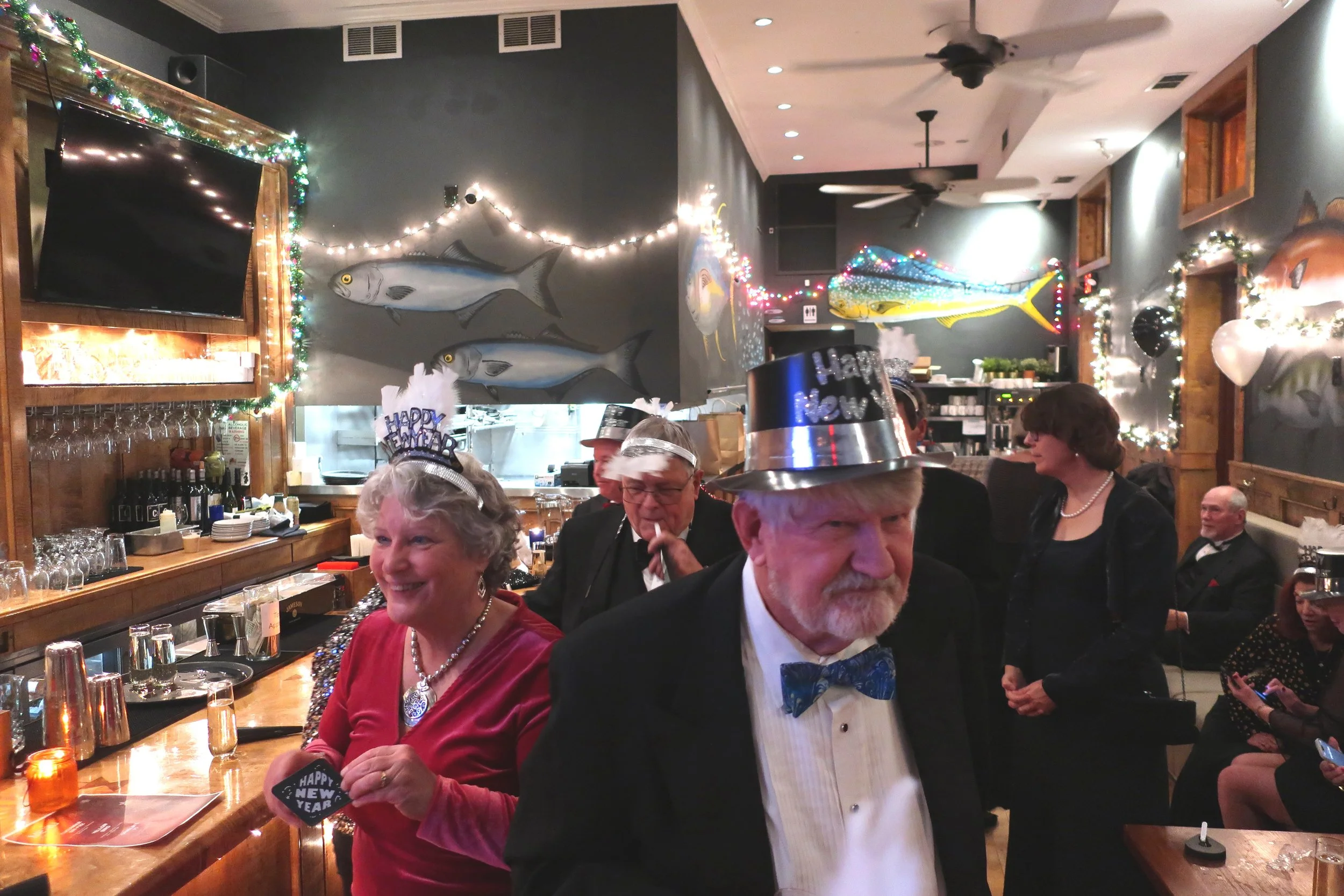  DC--Ophelia's--New Year's Eve 2023--Margaret Roberts, Karl Holmes, Robert Bush and Mindy Burrell 